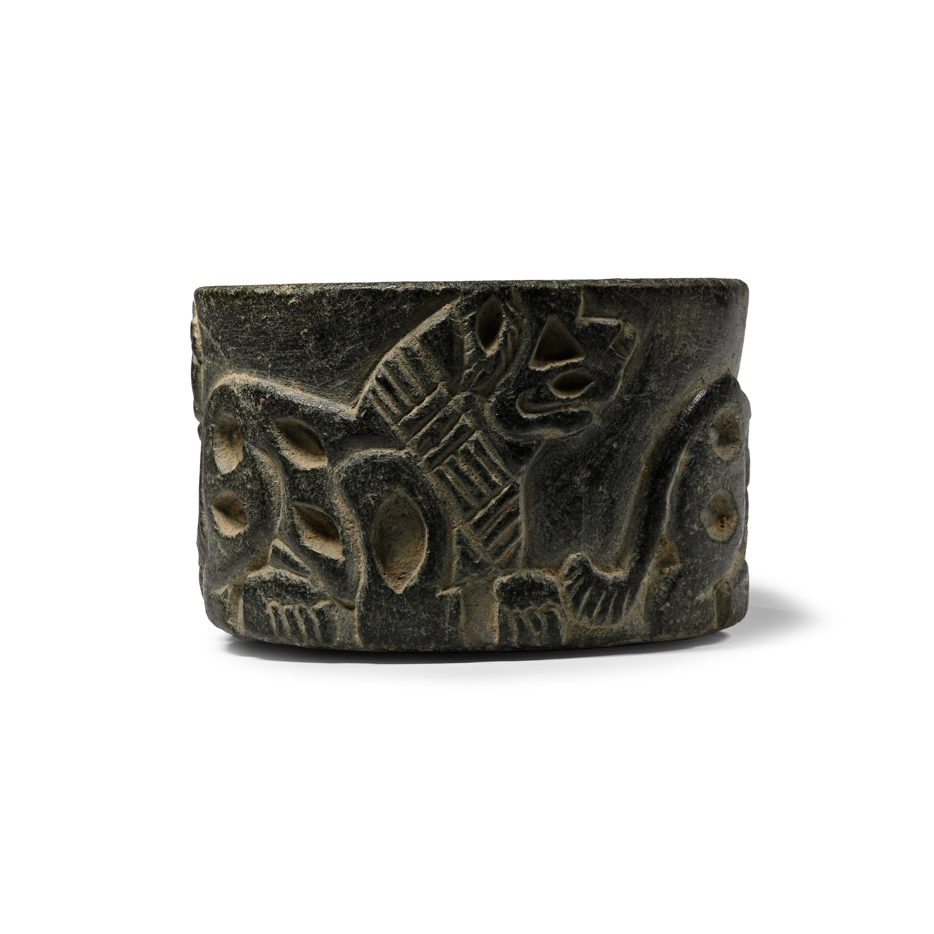 Bactrian Chlorite Vessel with Lions