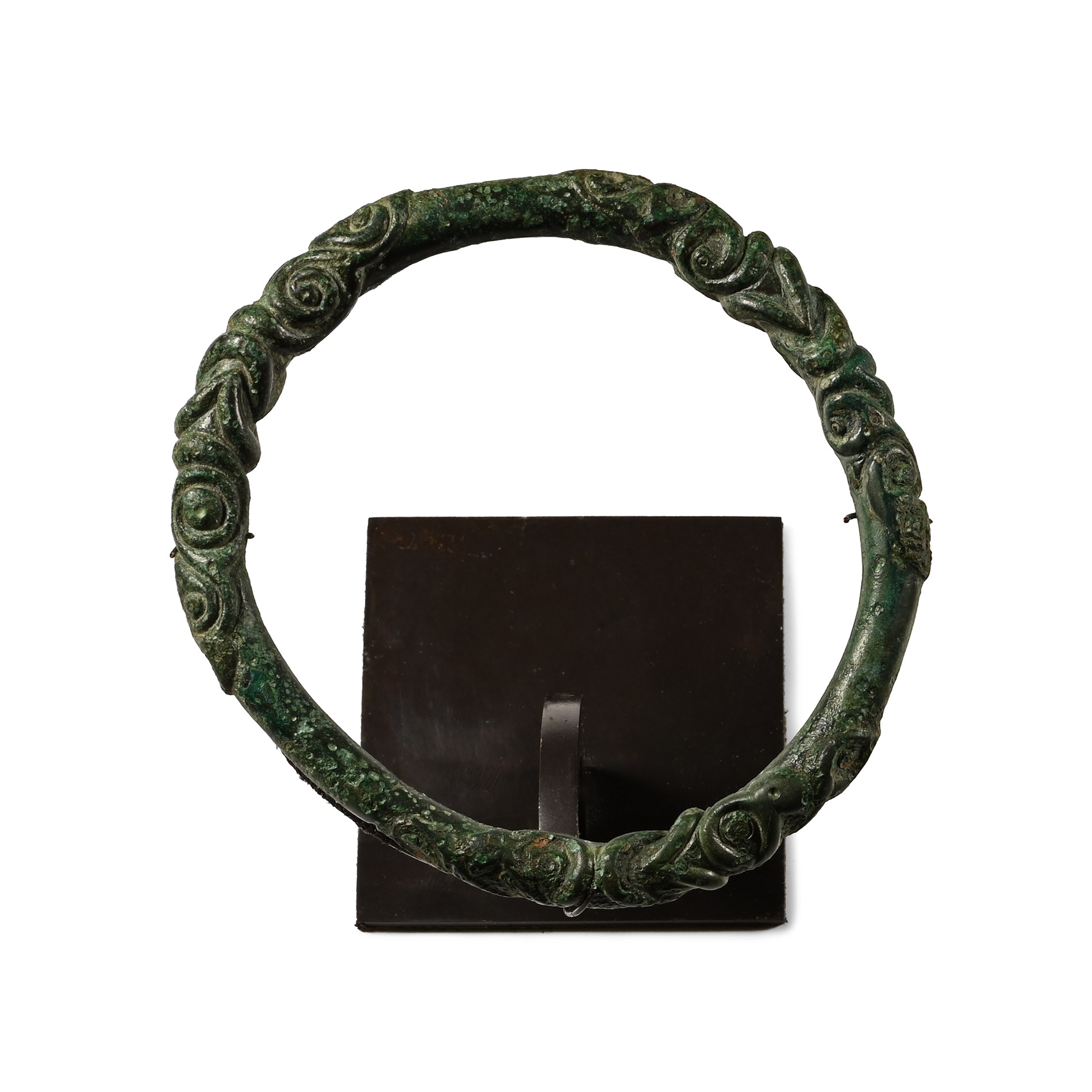 Iron Age Celtic Bronze 'Plastic Style' Bangle