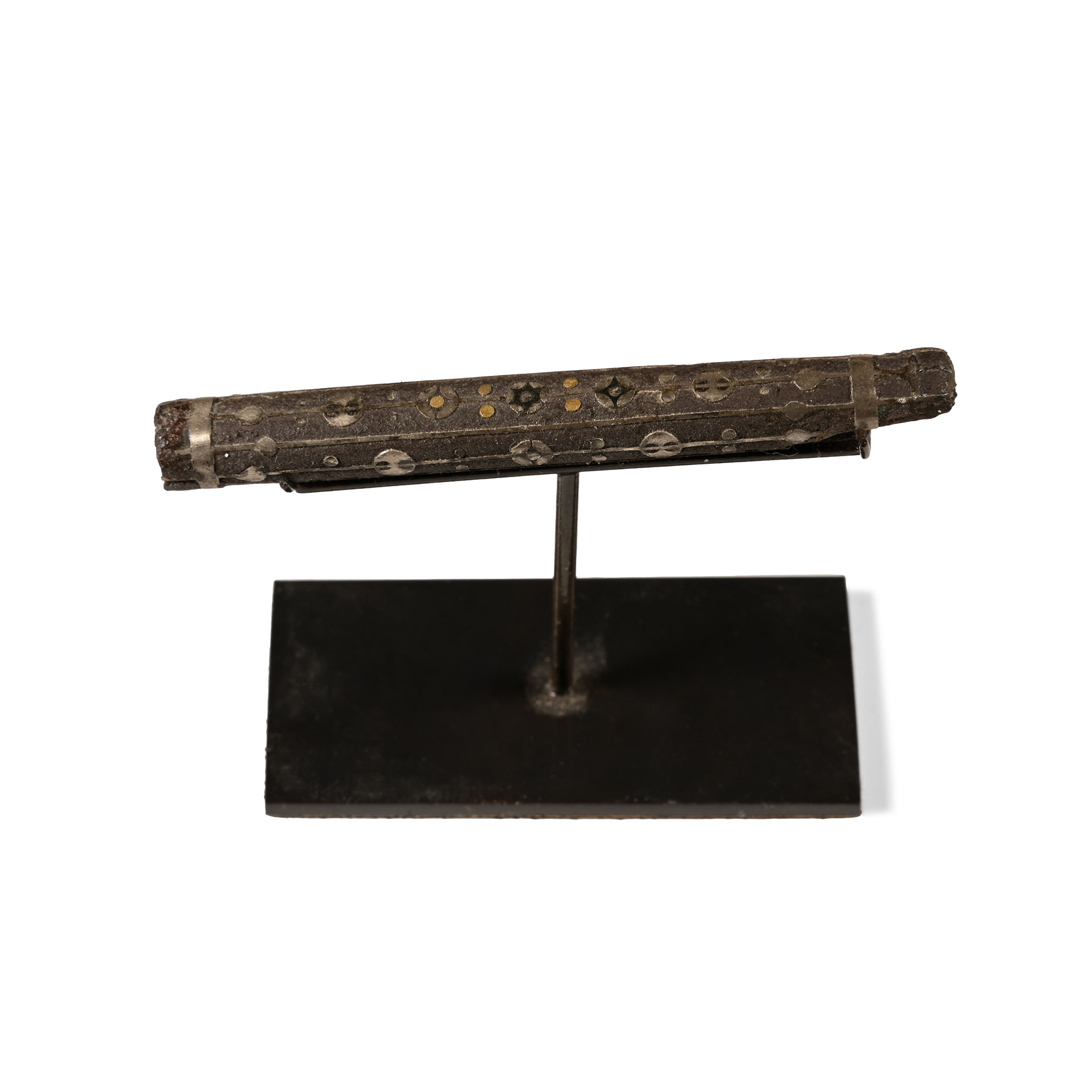 Viking Inlaid Silver and Gold Knife Handle