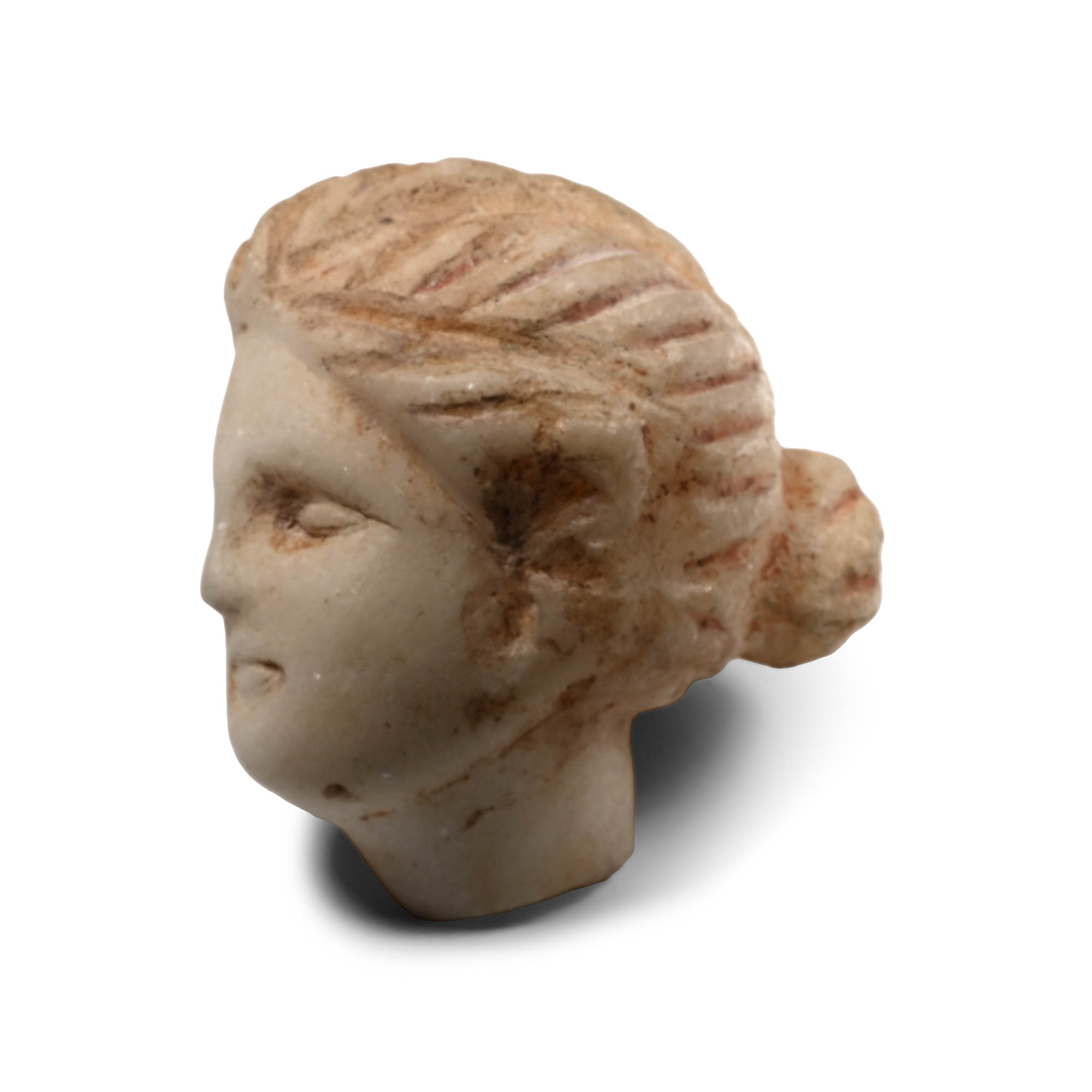 Roman Marble Head with Pigment