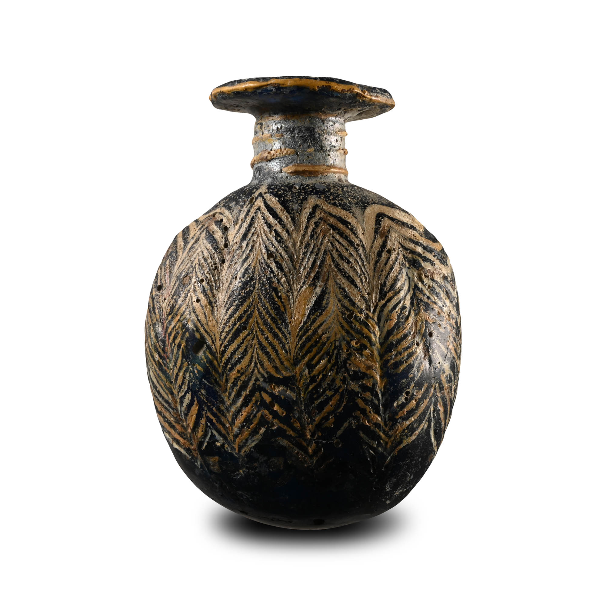Greek Core-Formed Glass Aryballos