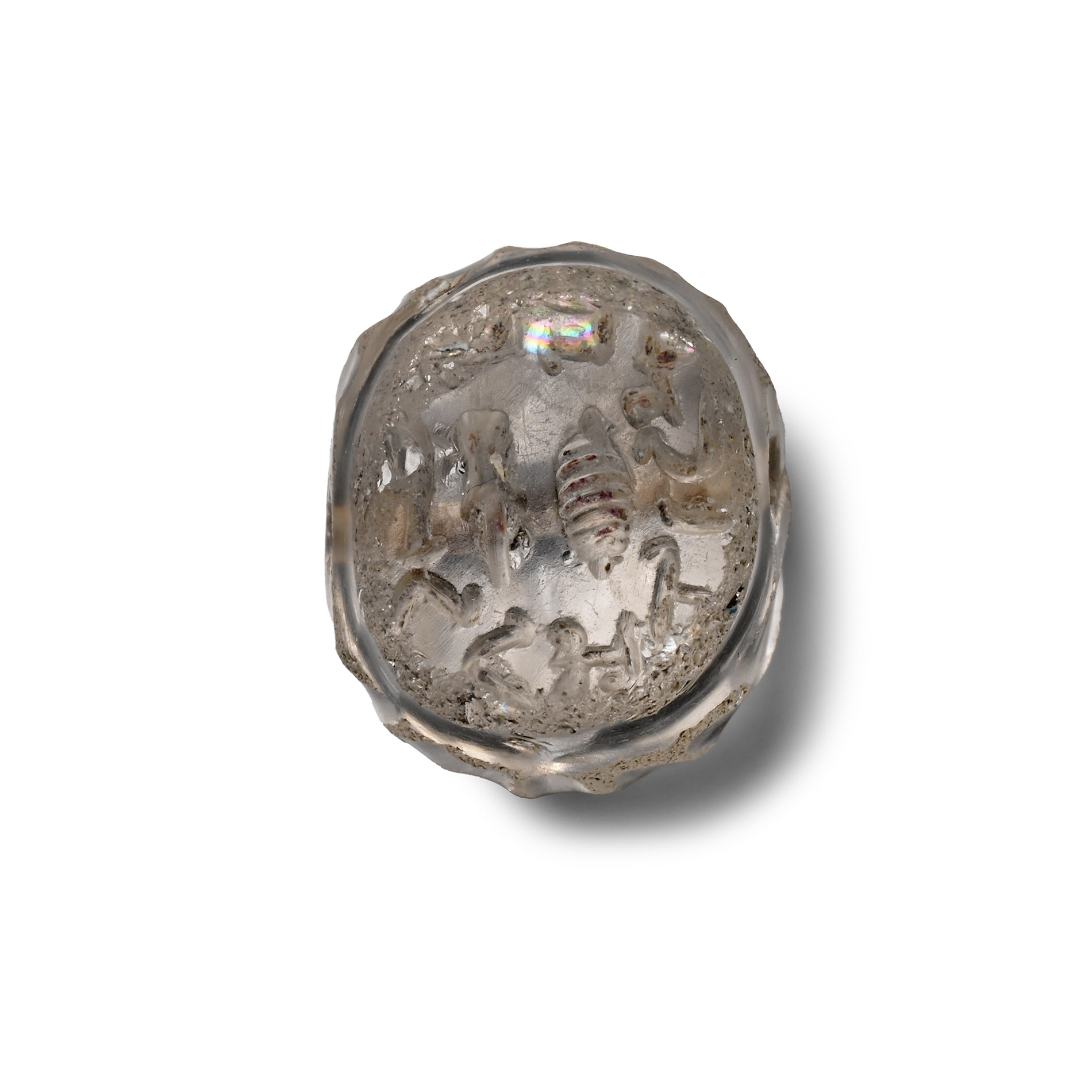 Sassanian Rock Crystal Jewish Stamp Seal