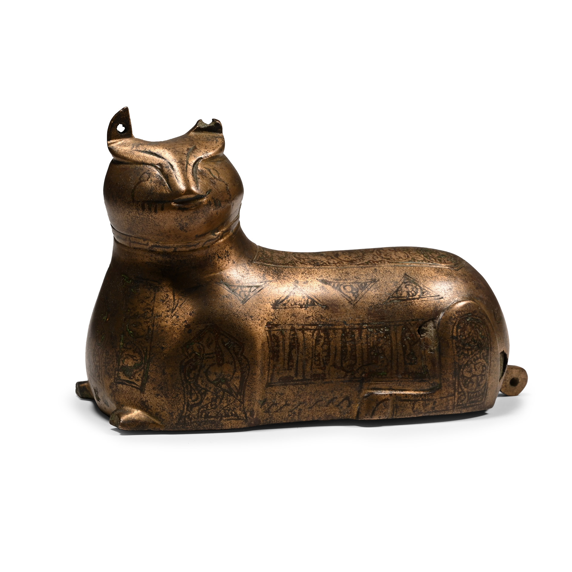Khorasan Bronze Figurine Of a Reclining Lion