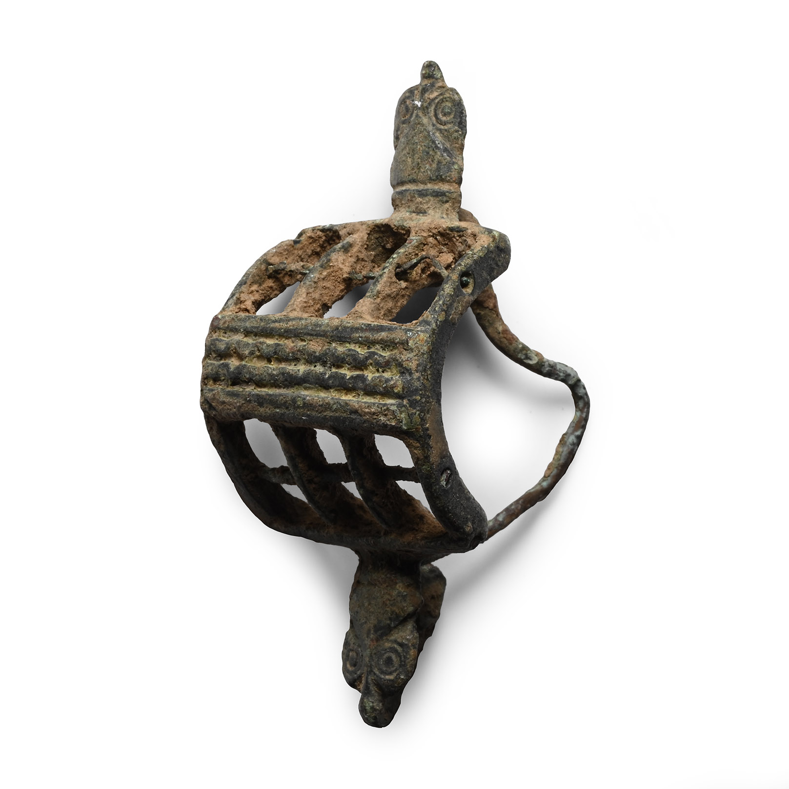 Roman Bronze Openwork Equal-Arm Brooch