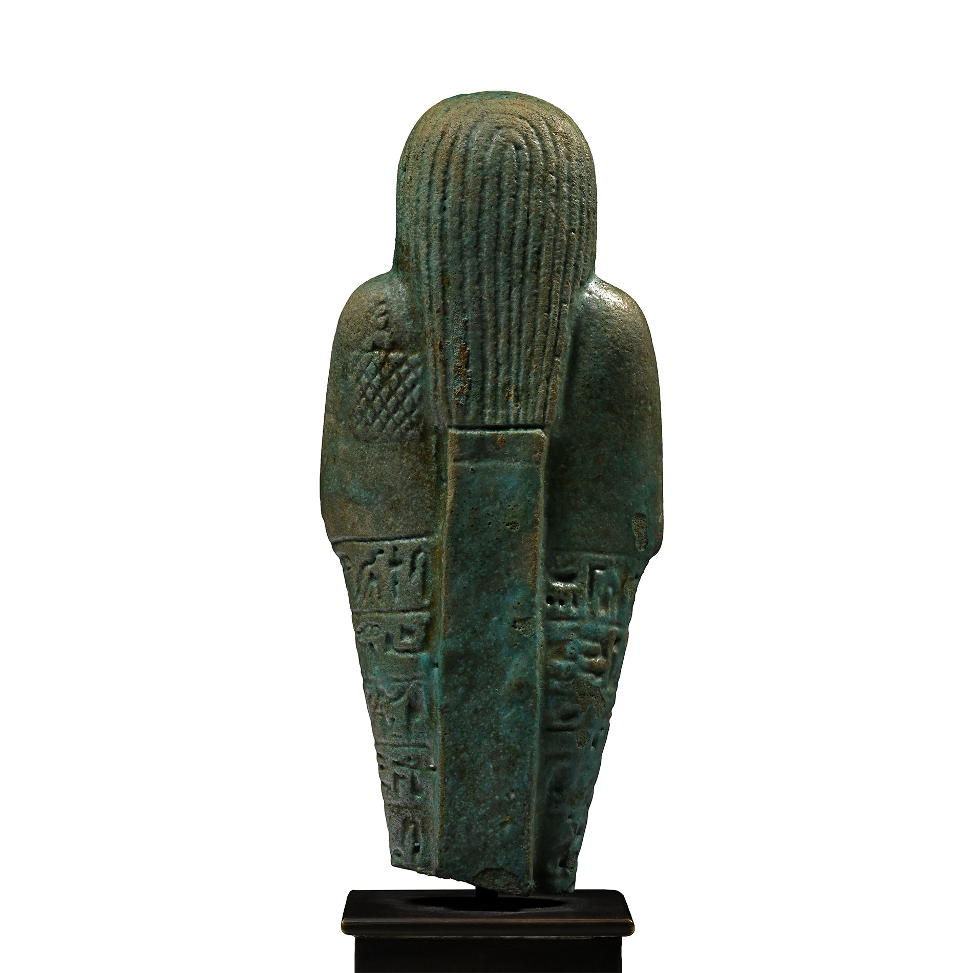 Very Large Egyptian Faience Shabti for Hor-Aset