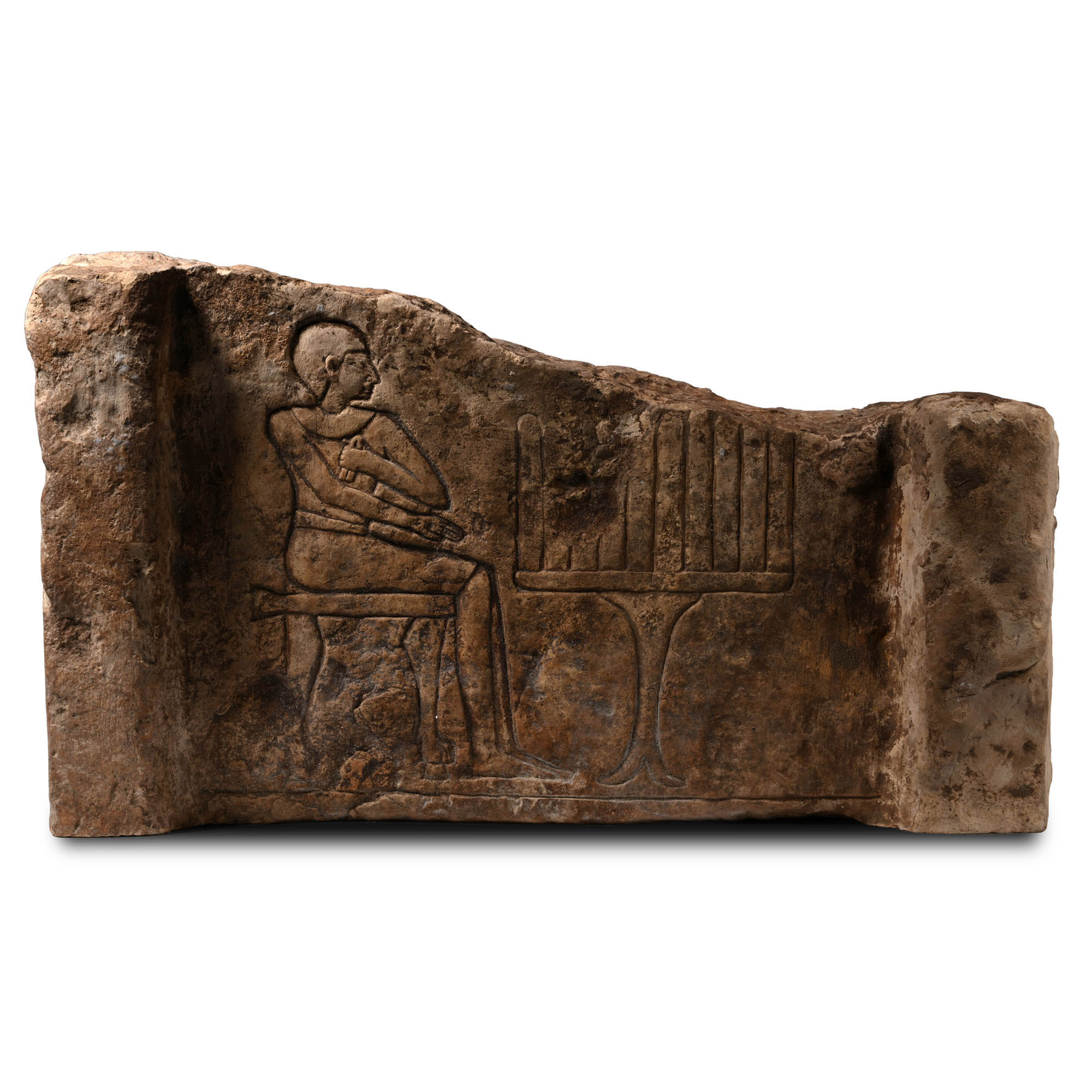 Egyptian Limestone False Door Relief Panel