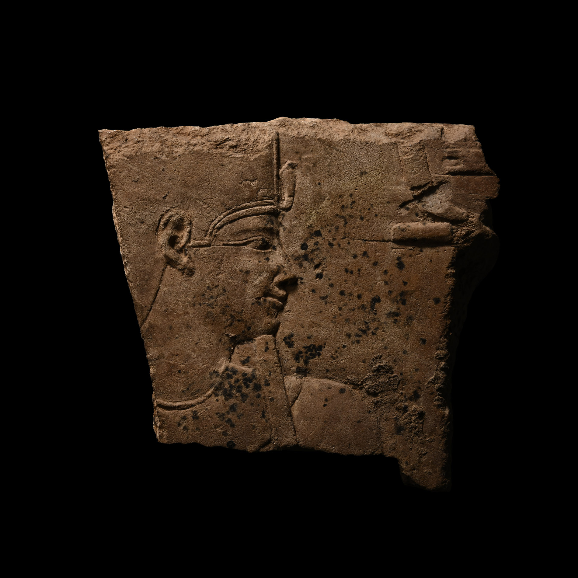 Egyptian Limestone Relief of a Ptolemaic King