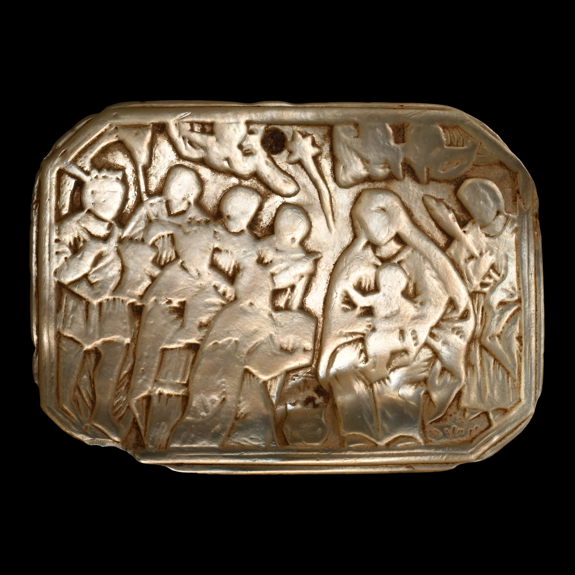 Post Byzantine Adoration of the Magi Shell Plaque