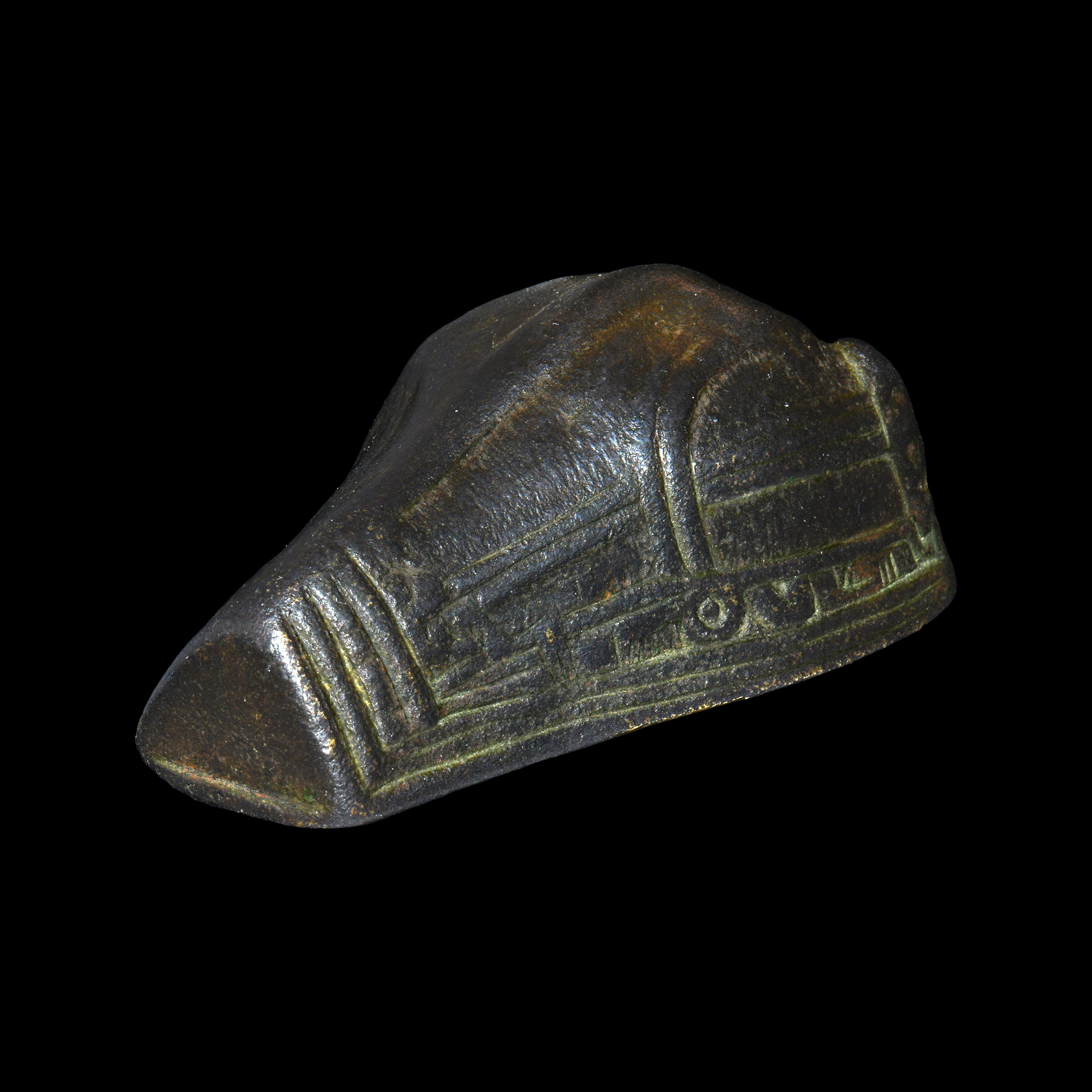 Scandinavian Viking Bronze Boar Brooch with Figures