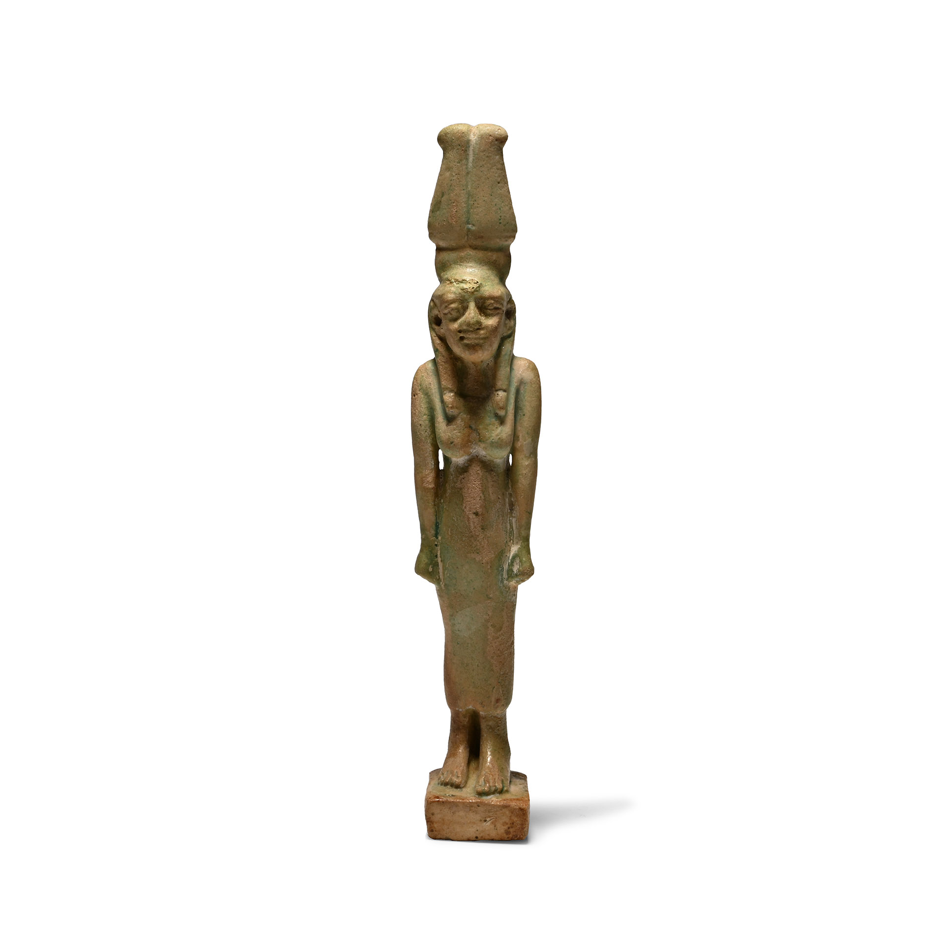Large Egyptian Faience Amulet of the Goddess Isis