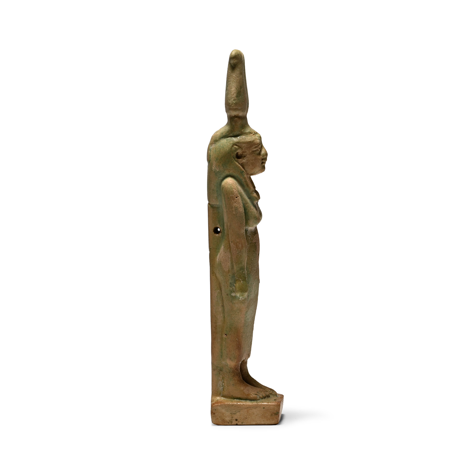 Large Egyptian Faience Amulet of the Goddess Isis