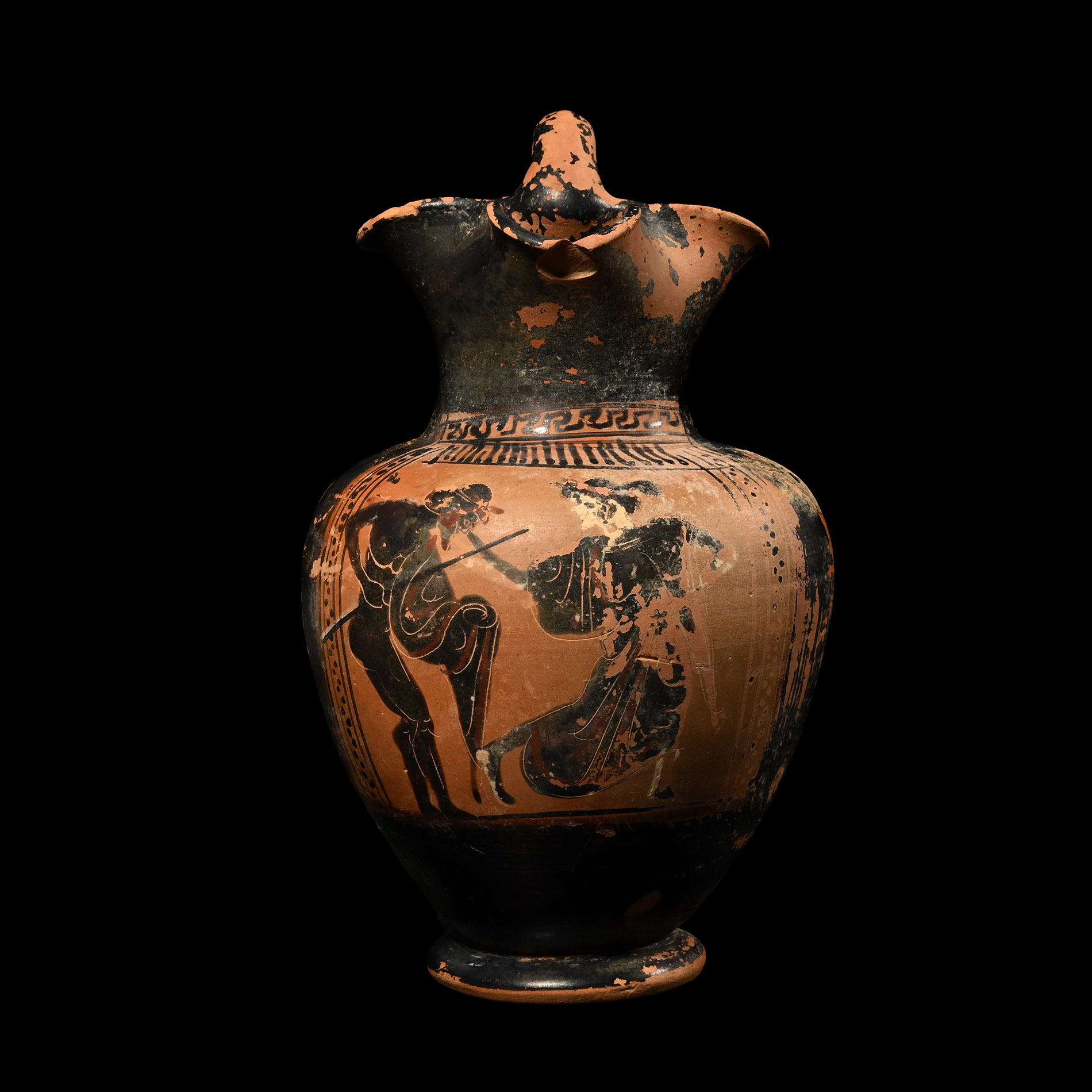 Greek Black-Figure Oinochoe