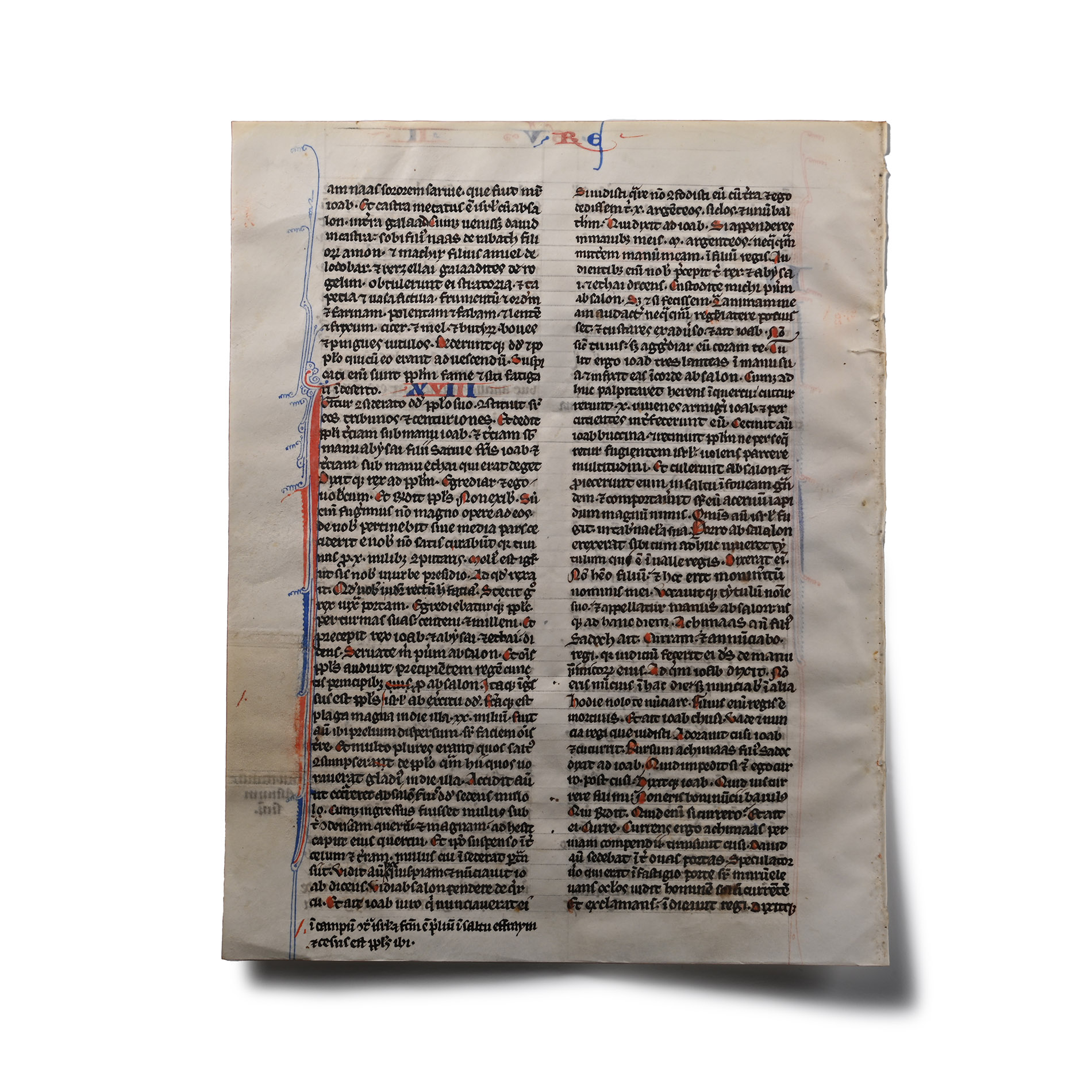 Medieval Vellum Bible Manuscript Page