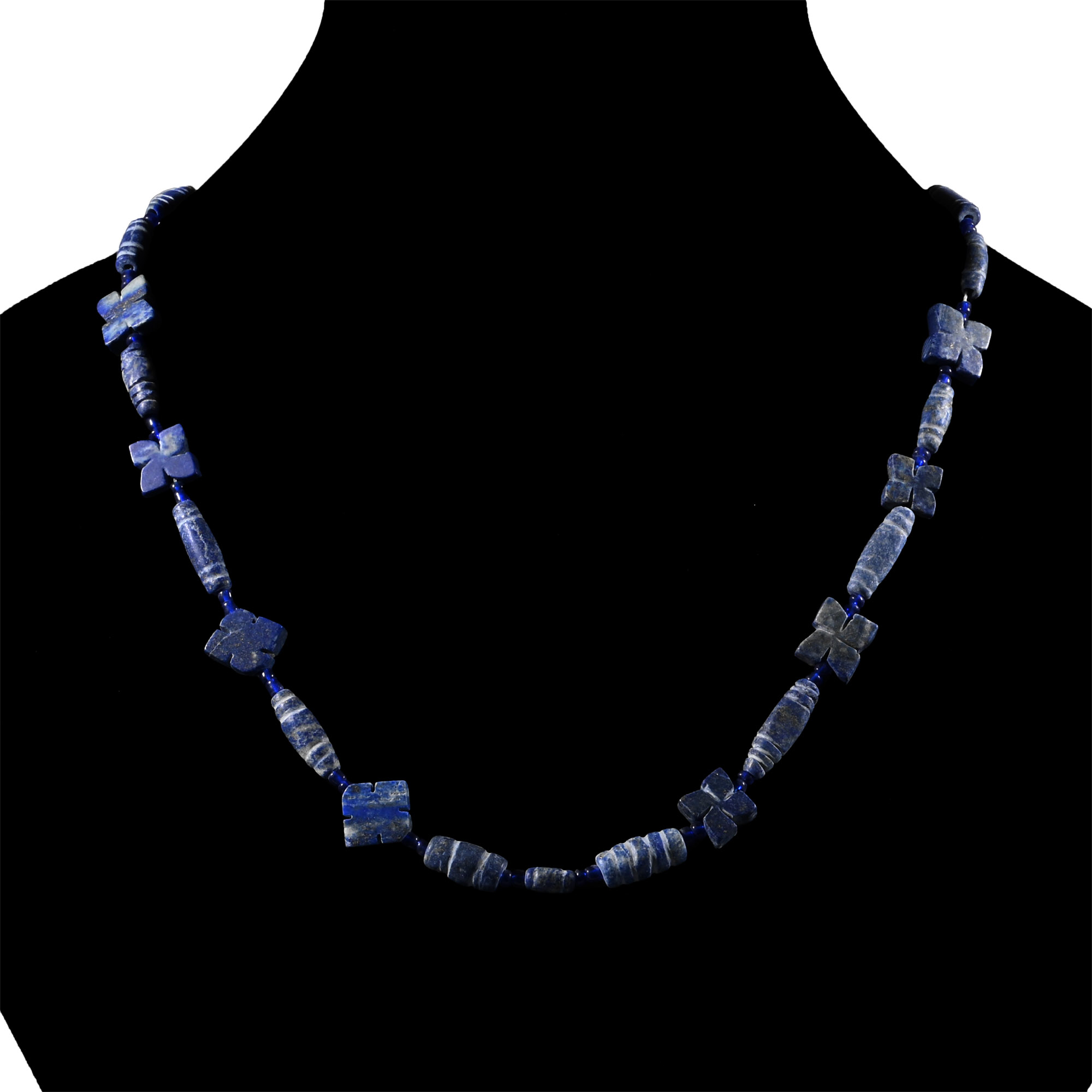Bactrian Style Lapis Lazuli Bead Necklace String