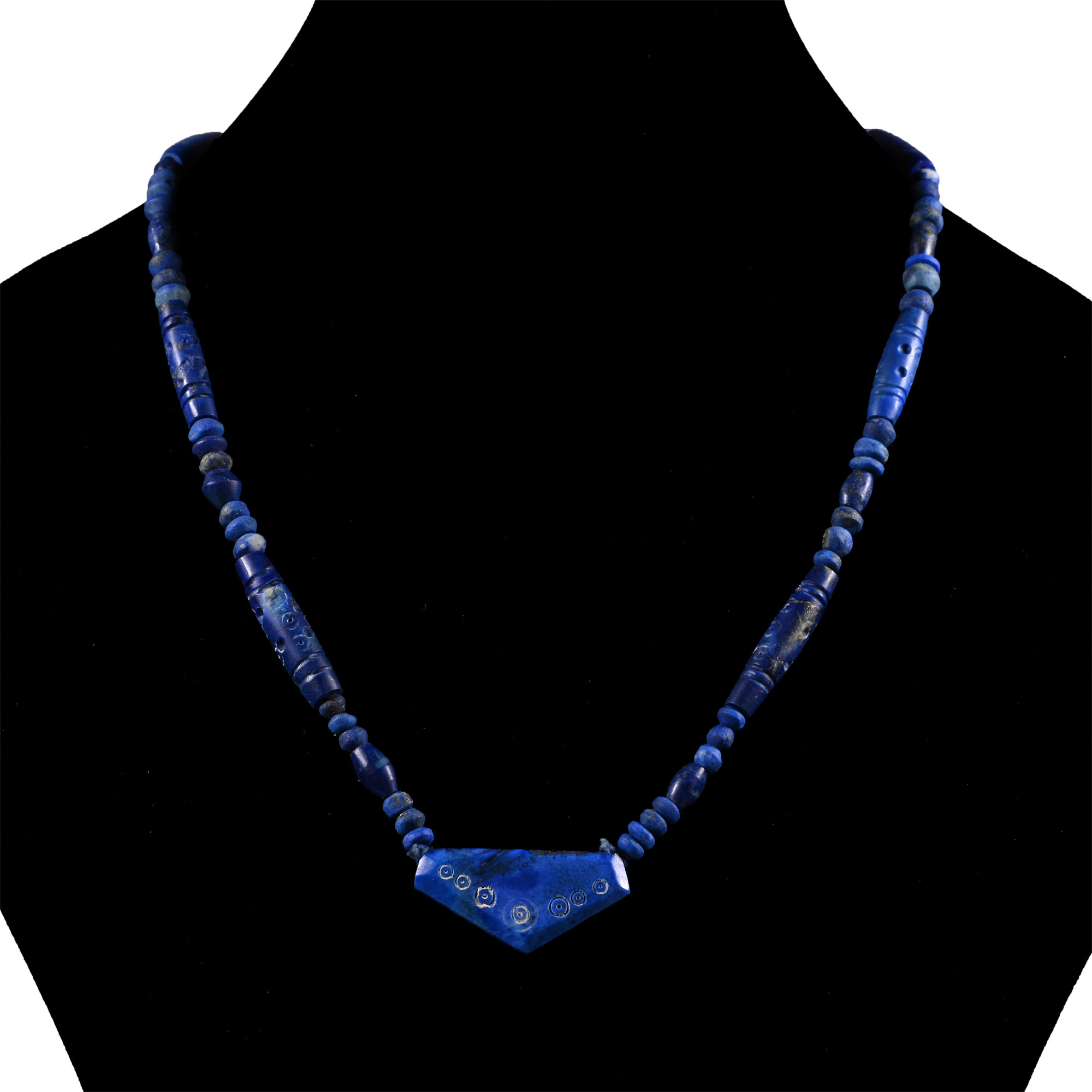 Bactrian Style Lapis Lazuli Bead Necklace String