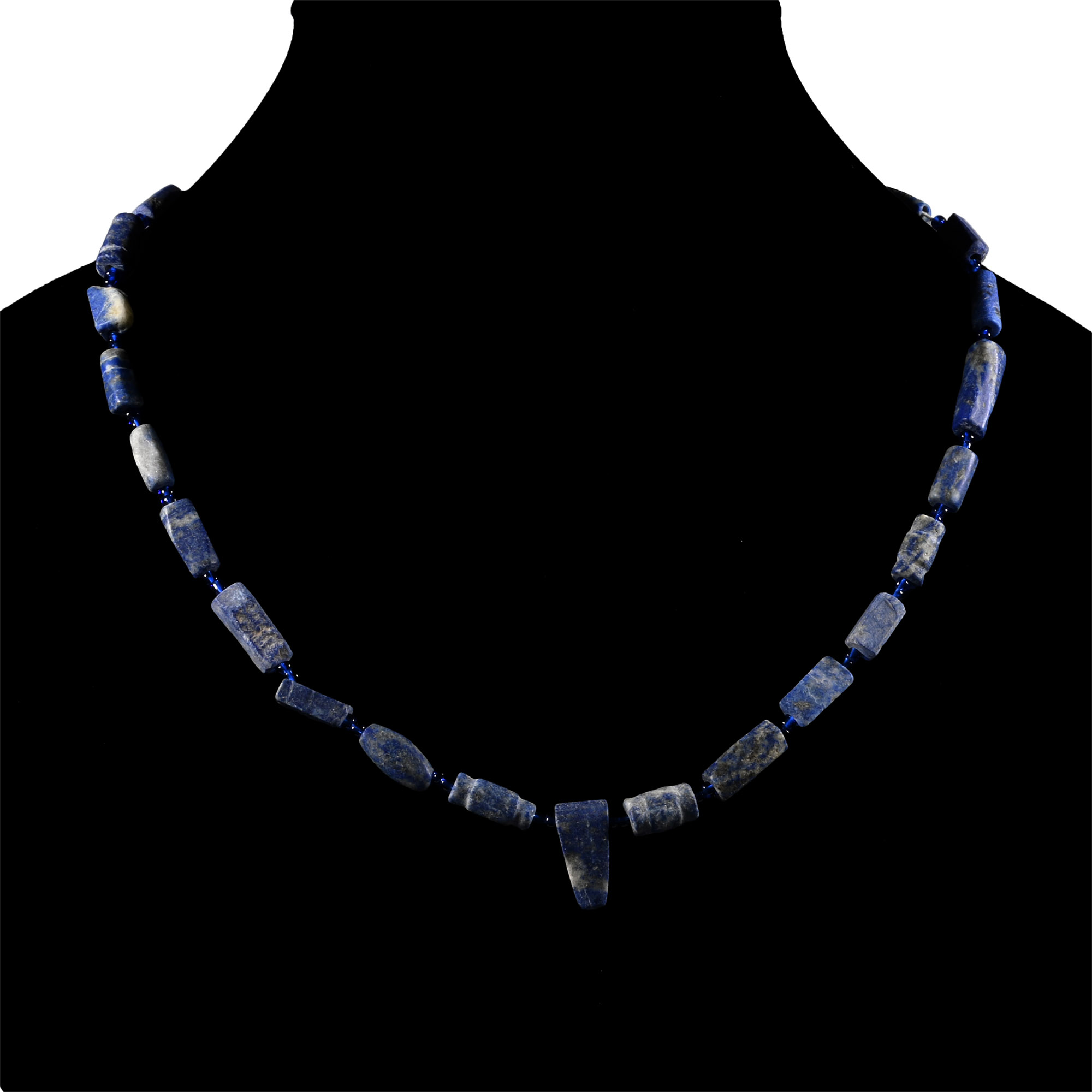 Bactrian Style Lapis Lazuli Bead Necklace String