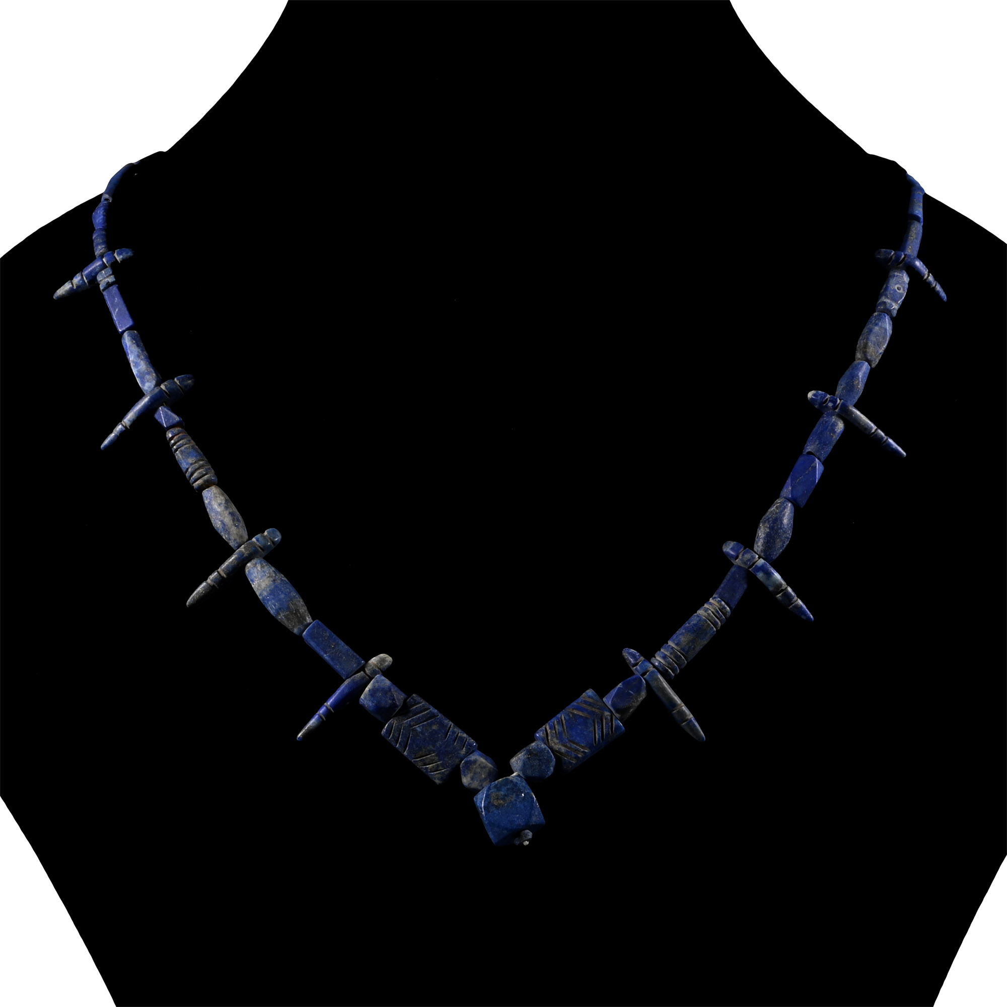 Bactrian Style Lapis Lazuli Bead Necklace String