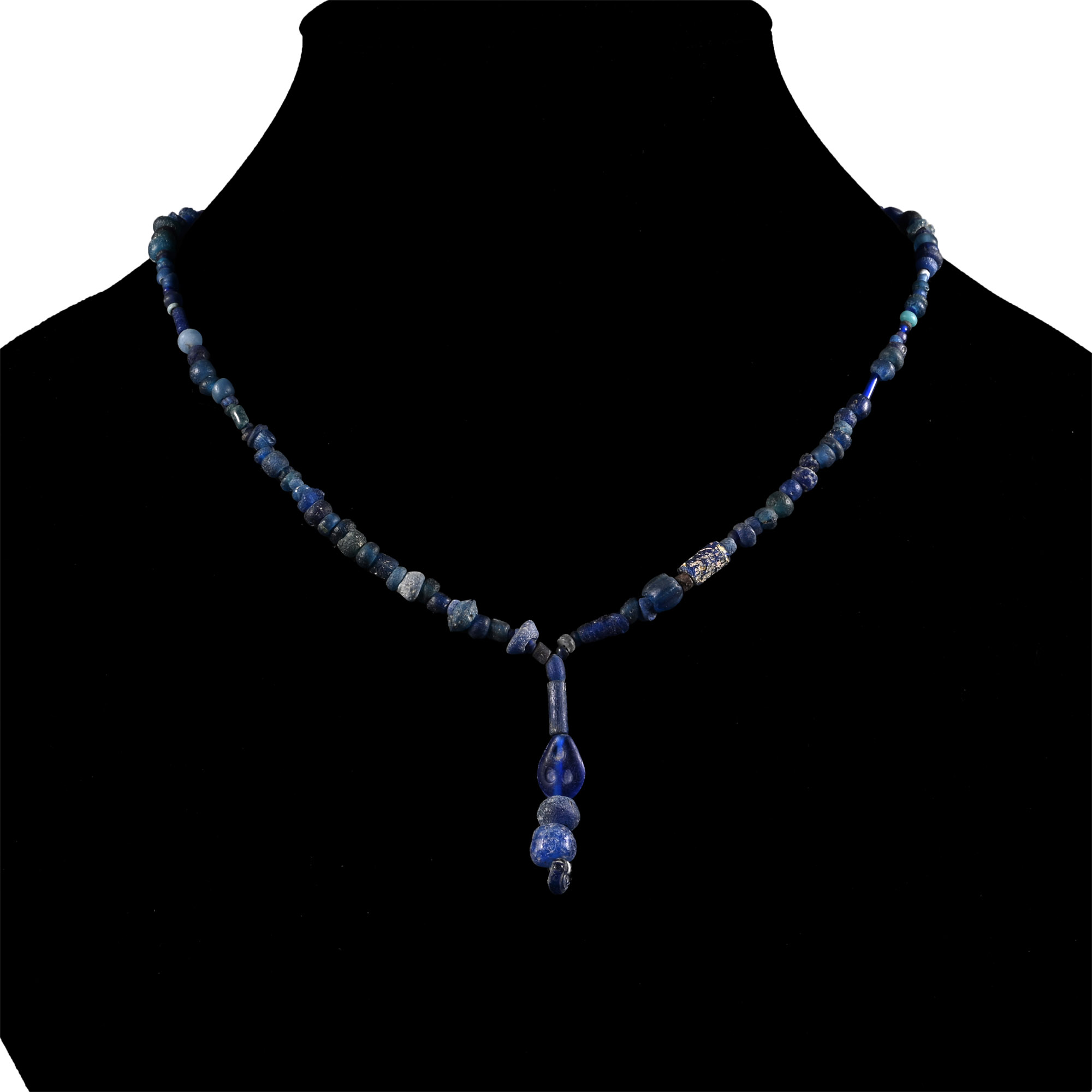 Roman Blue Glass Bead Necklace String