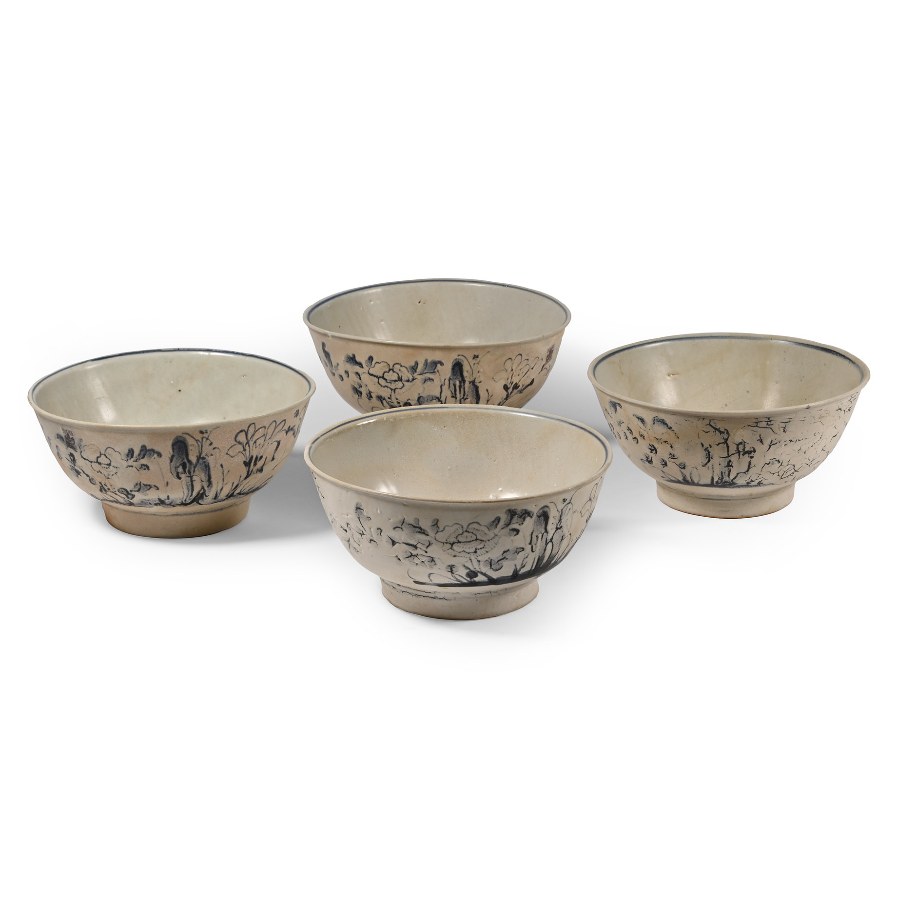 Tek Sing Treasure Shipwreck Glazed Pale Blue Bowl Set