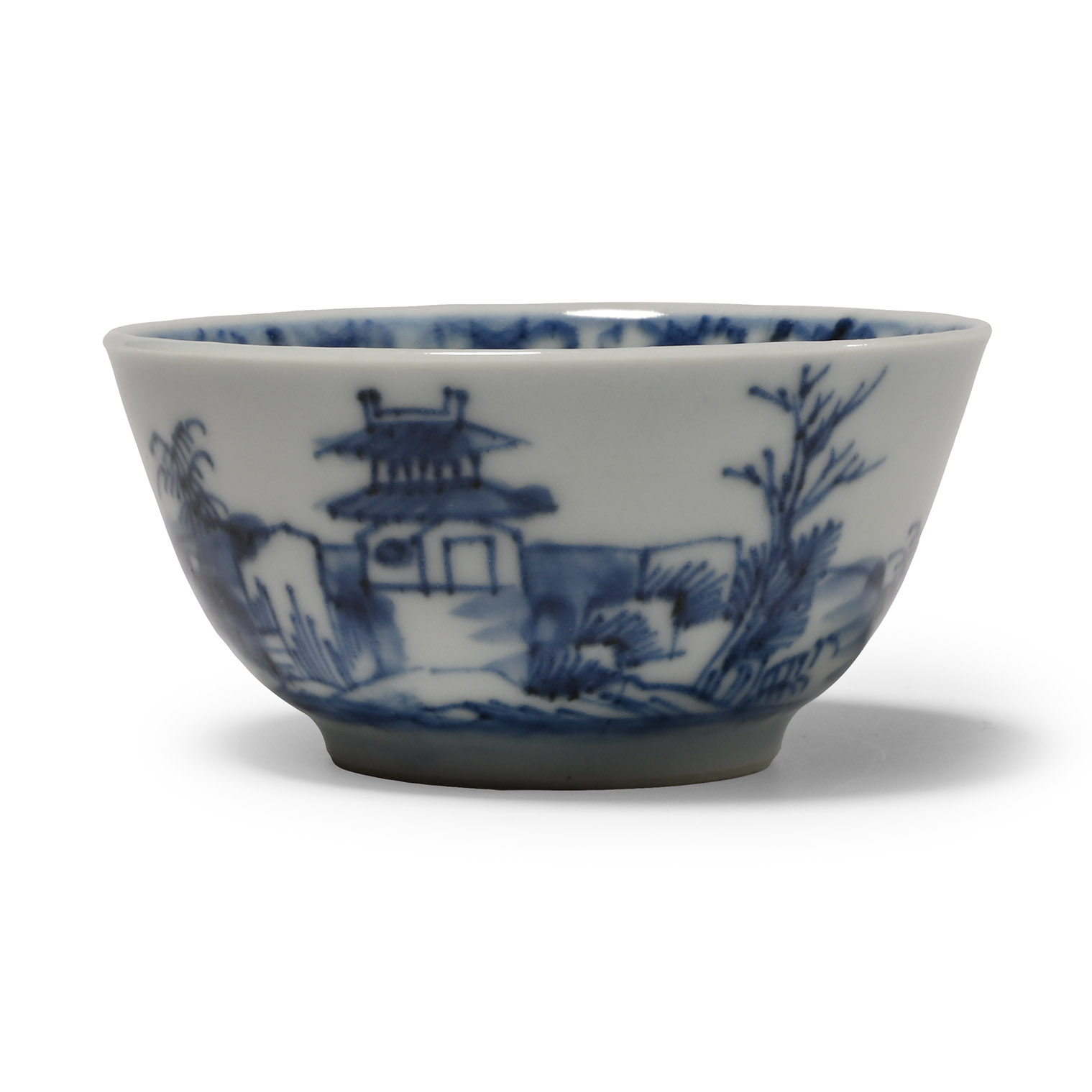 Nanking Cargo Shipwreck Glazed Blue and White Tea Bowl
