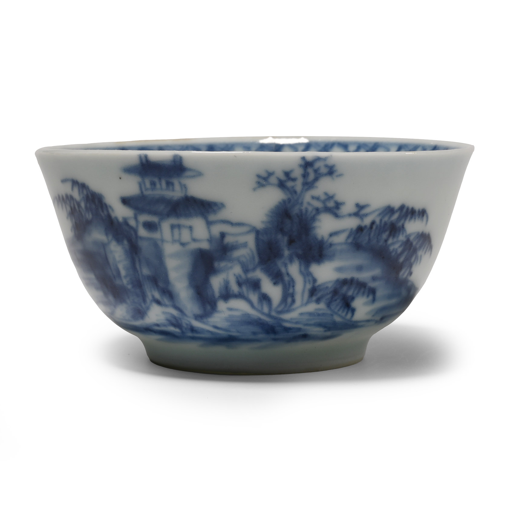 Nanking Cargo Shipwreck Glazed Blue and White Tea Bowl