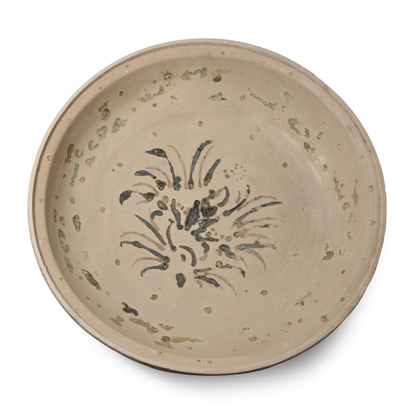 Massive Hoi An Cargo Shipwreck Glazed Plate
