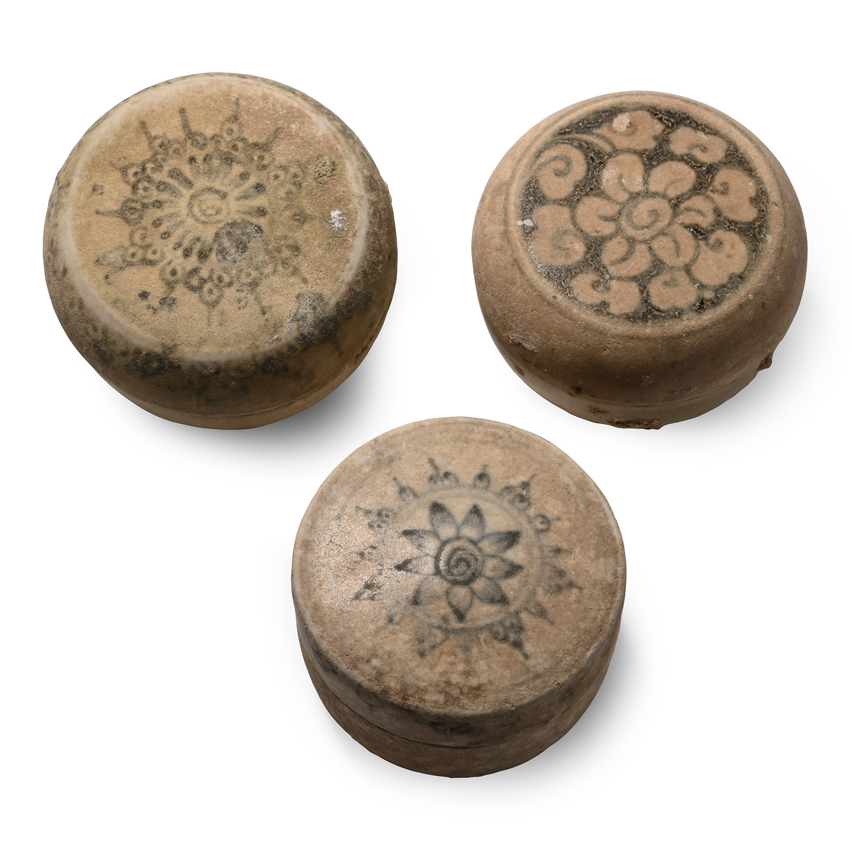 Hoi An Cargo Shipwreck Glazed Blue and White Lidded Box Collection