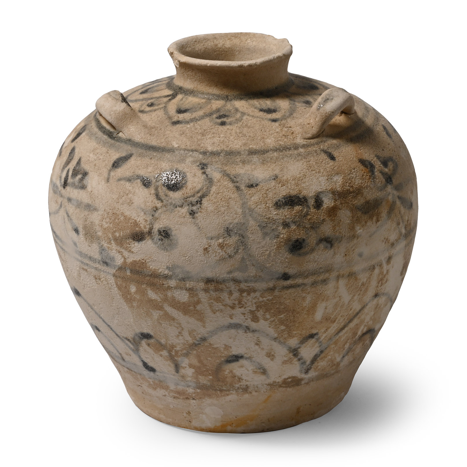 Hoi An Cargo Shipwreck Glazed Blue and White Jar