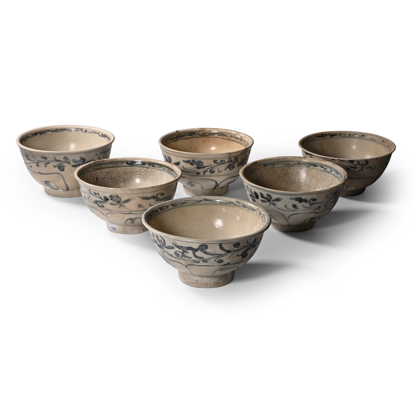 Hoi An Cargo Shipwreck Glazed Blue and White Bowl Set