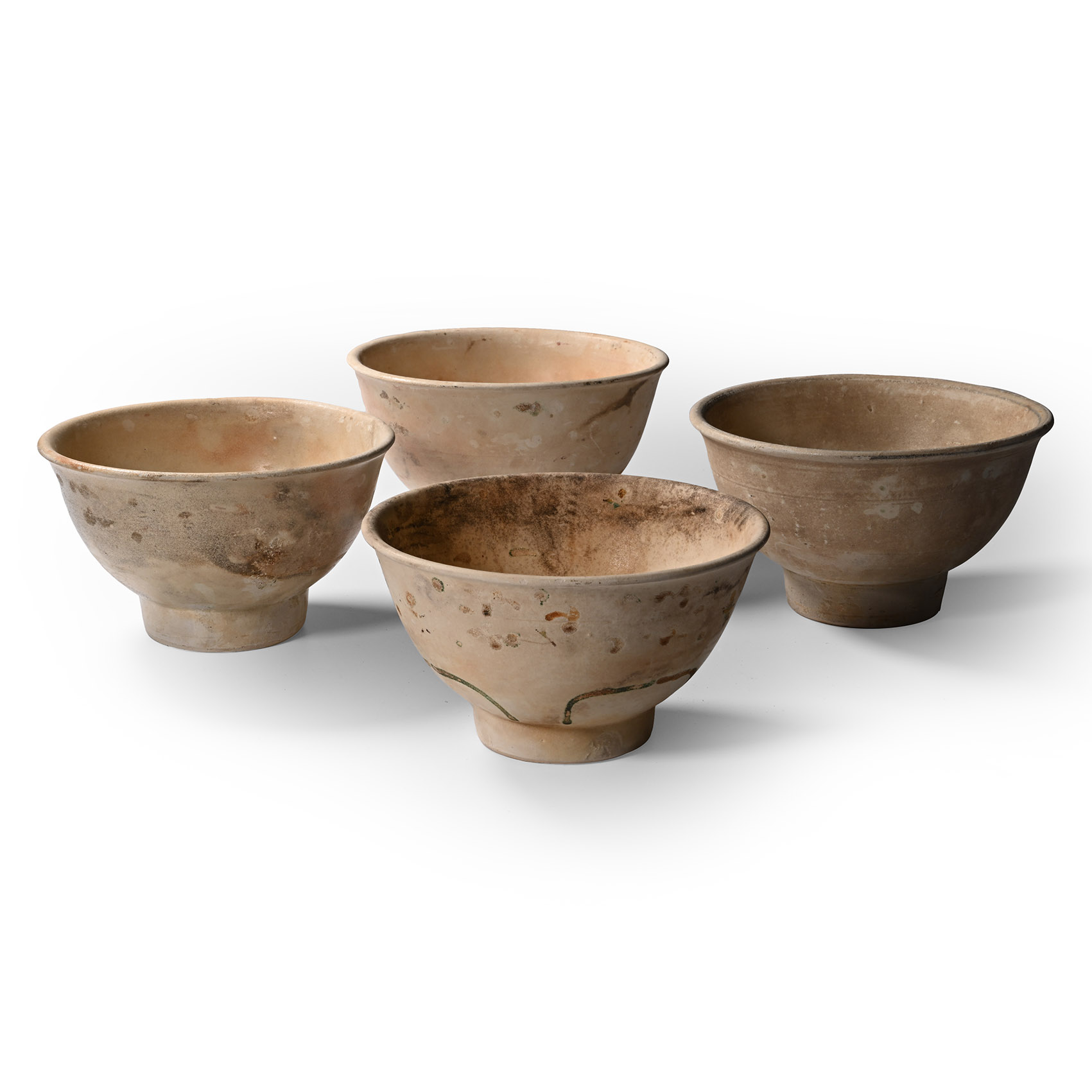 Hoi An Cargo Shipwreck Glazed Polychrome Bowl Set