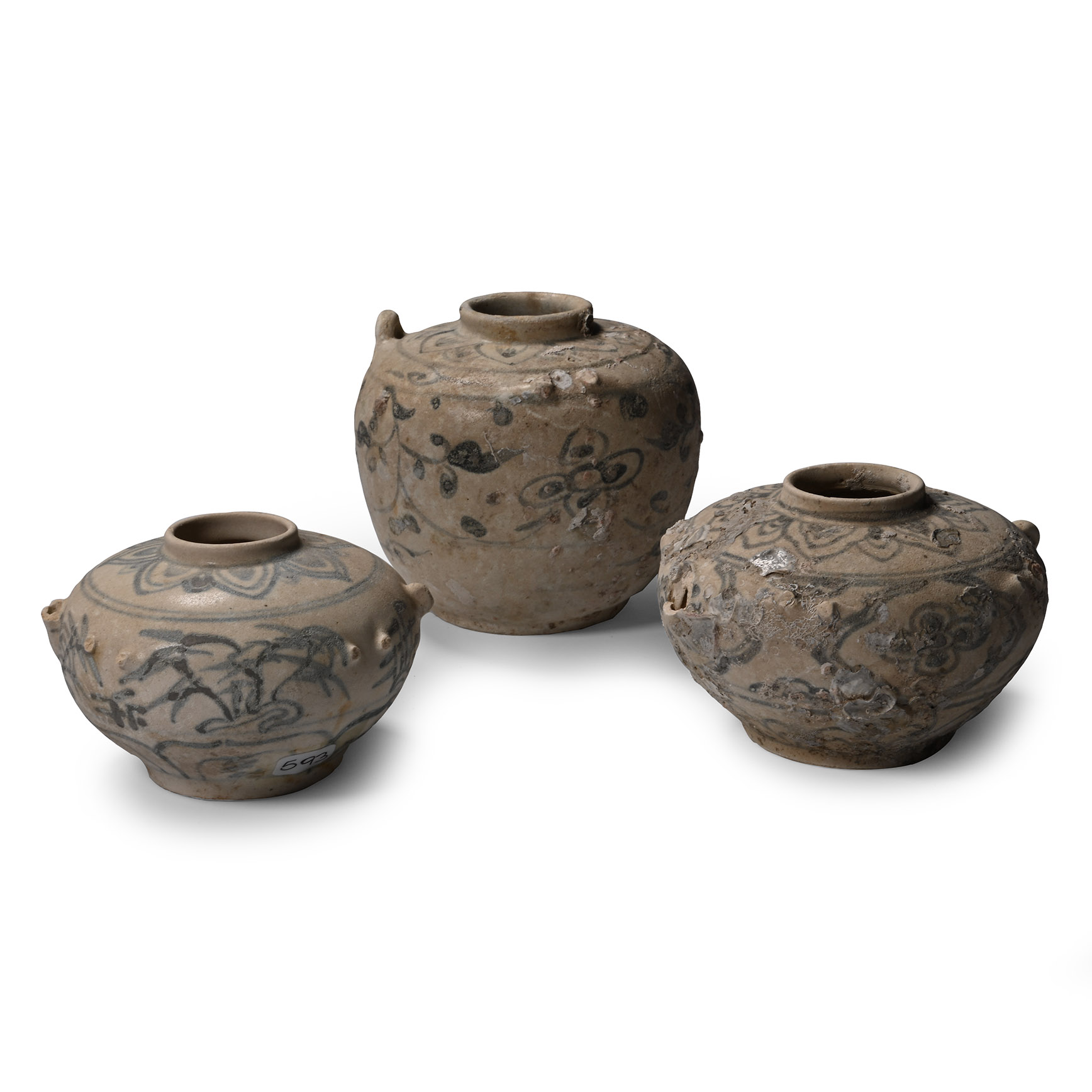 Hoi An Cargo Shipwreck Glazed Blue and White Vessel Group