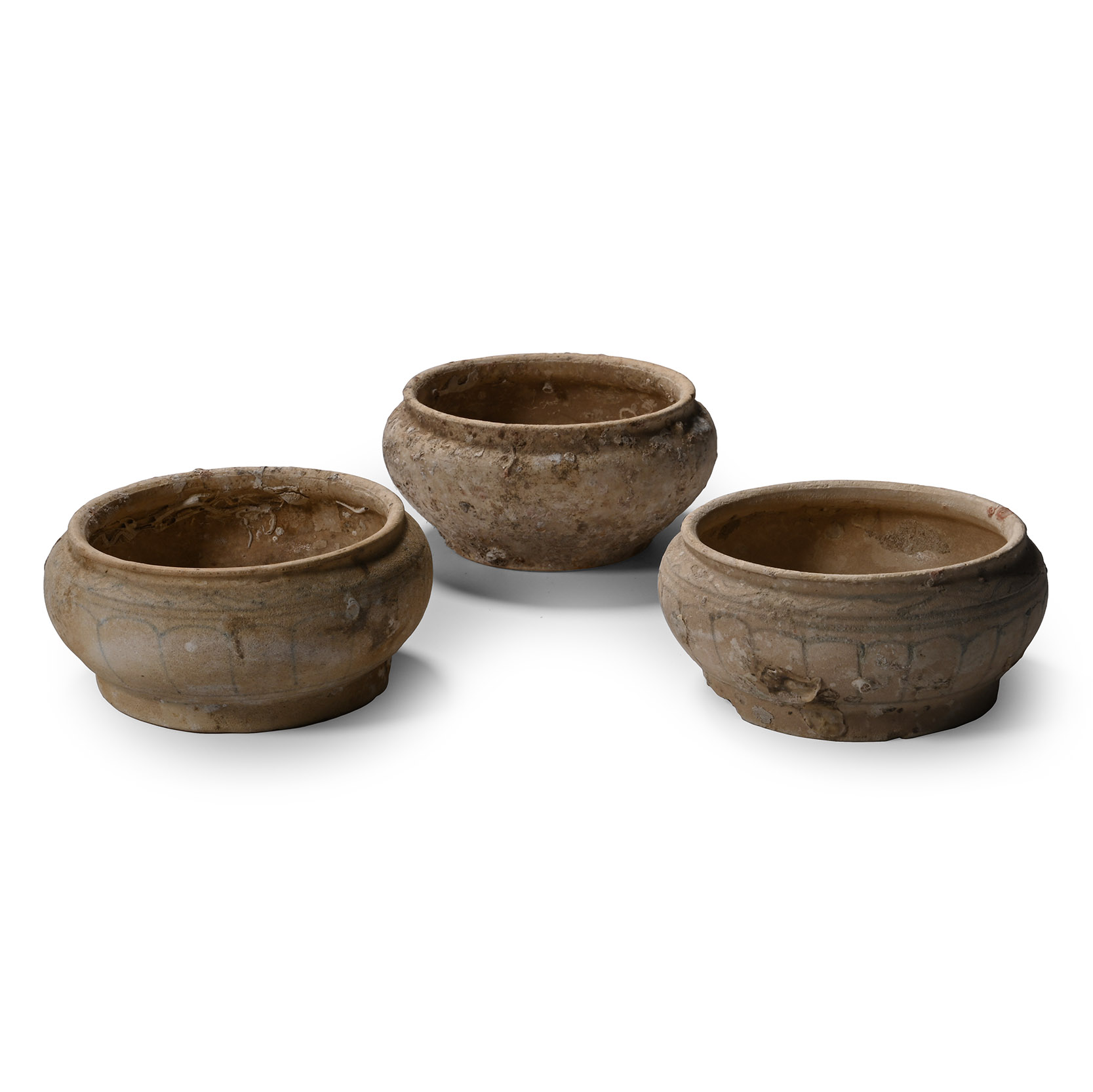 Hoi An Cargo Shipwreck Glazed Blue and White Dish Trio