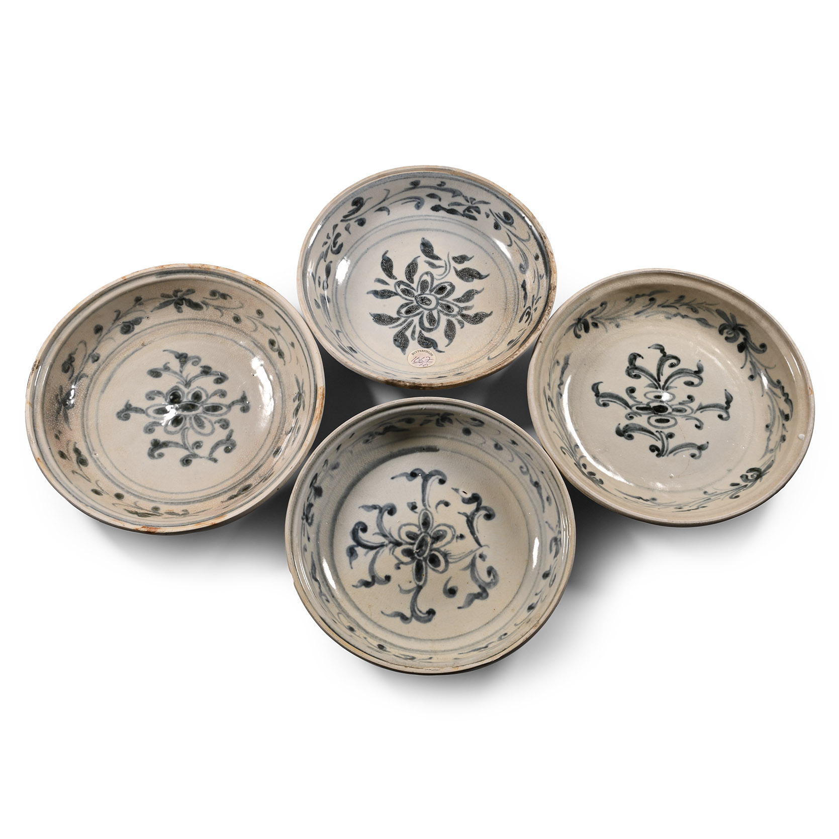 Hoi An Cargo Shipwreck Glazed Blue and White Large Plate Set
