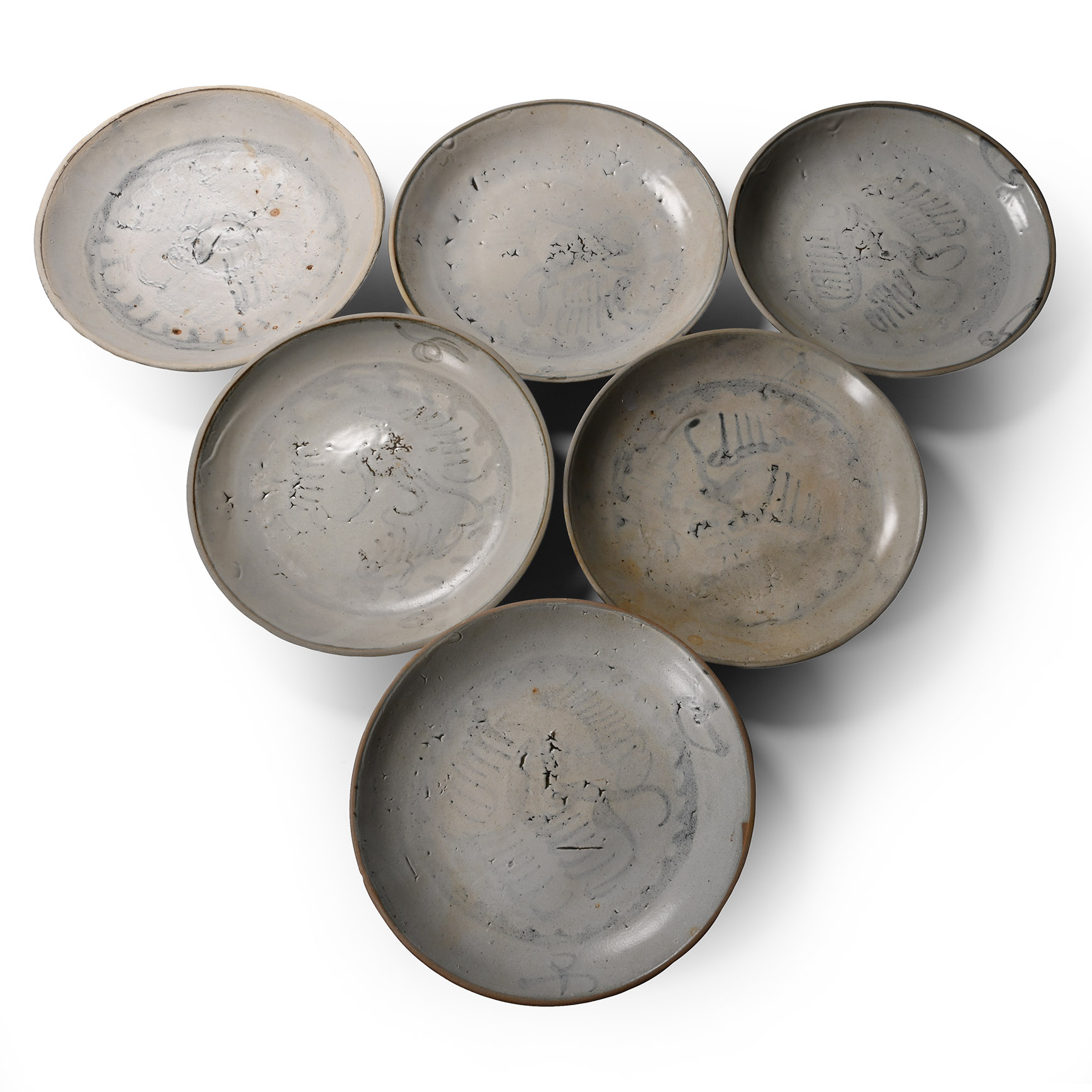Tek Sing Treasure Shipwreck Glazed Blue and White Plate Set