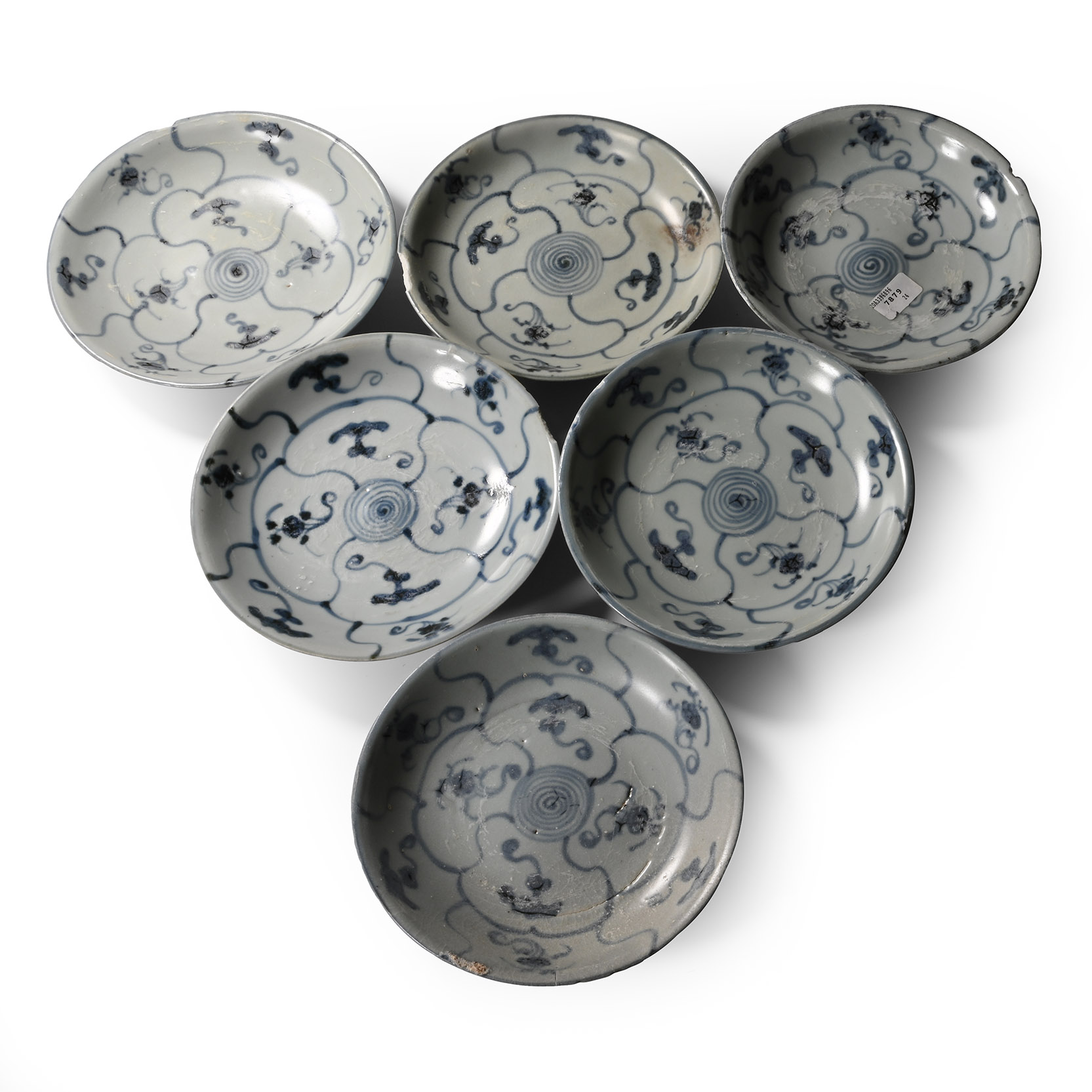 Tek Sing Treasure Shipwreck Glazed Blue and White Dish Set