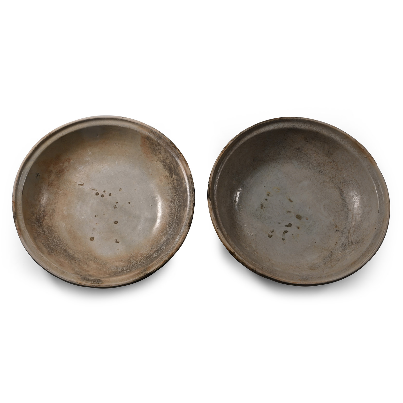 Large Hoi An Cargo Shipwreck Glazed Bowl Pair
