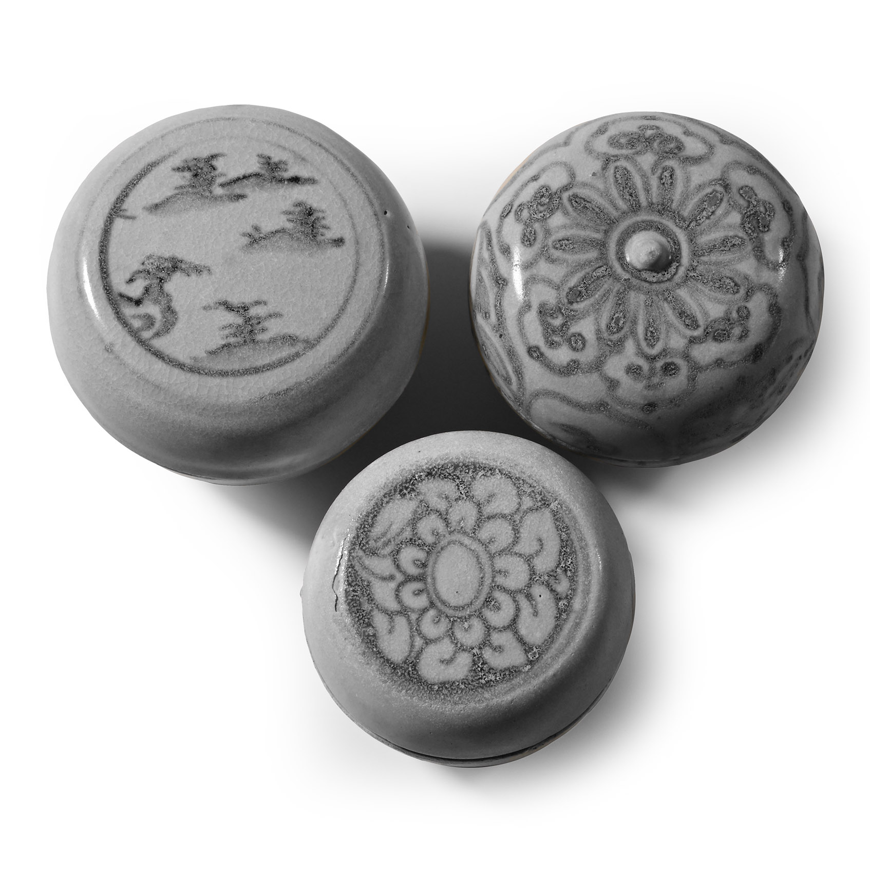 Hoi An Cargo Shipwreck Glazed Blue and White Lidded Box Collection