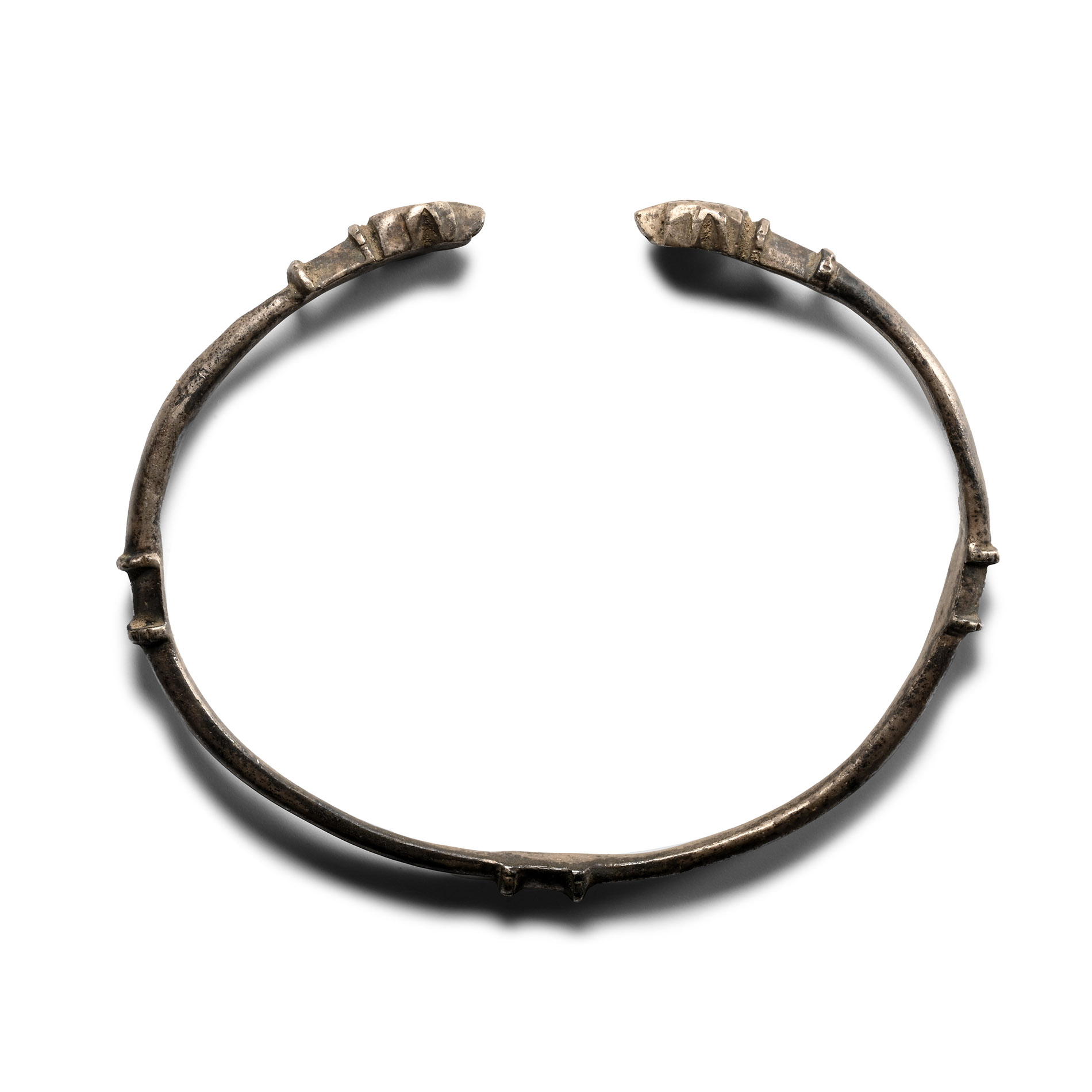 Roman Silver Animal-Headed Bracelet