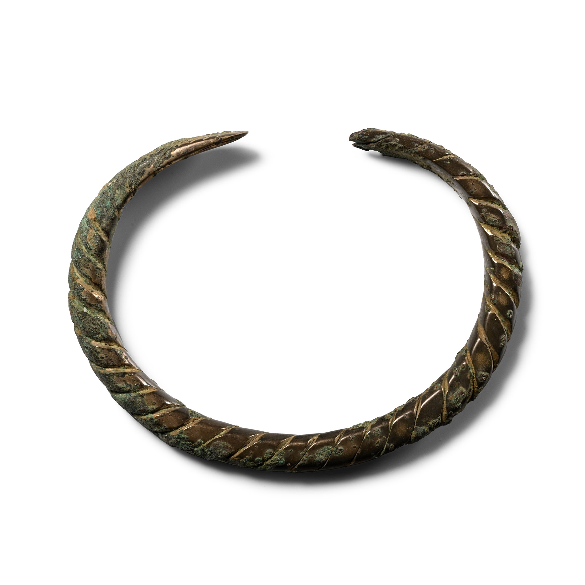 Viking Age Bronze Twisted Bracelet with Knolled Terminals