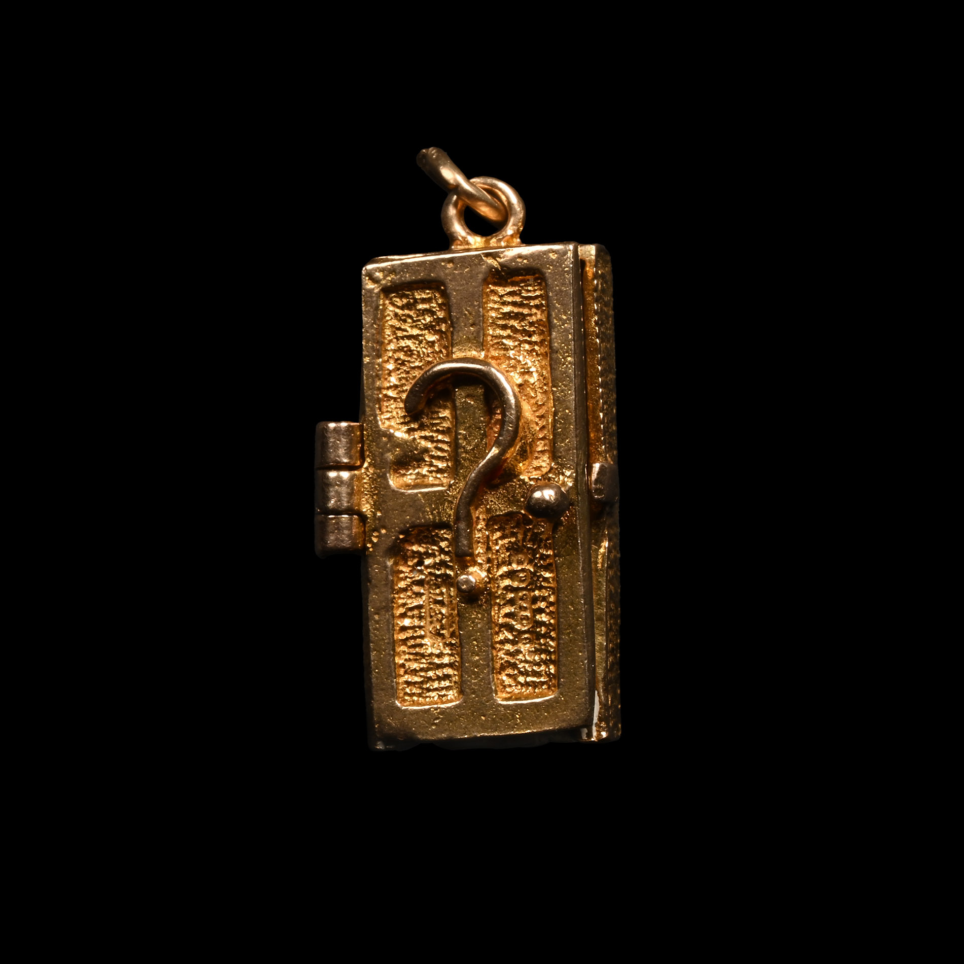 Articulated Skeleton in Gold Closet Memento Mori Pendant Charm