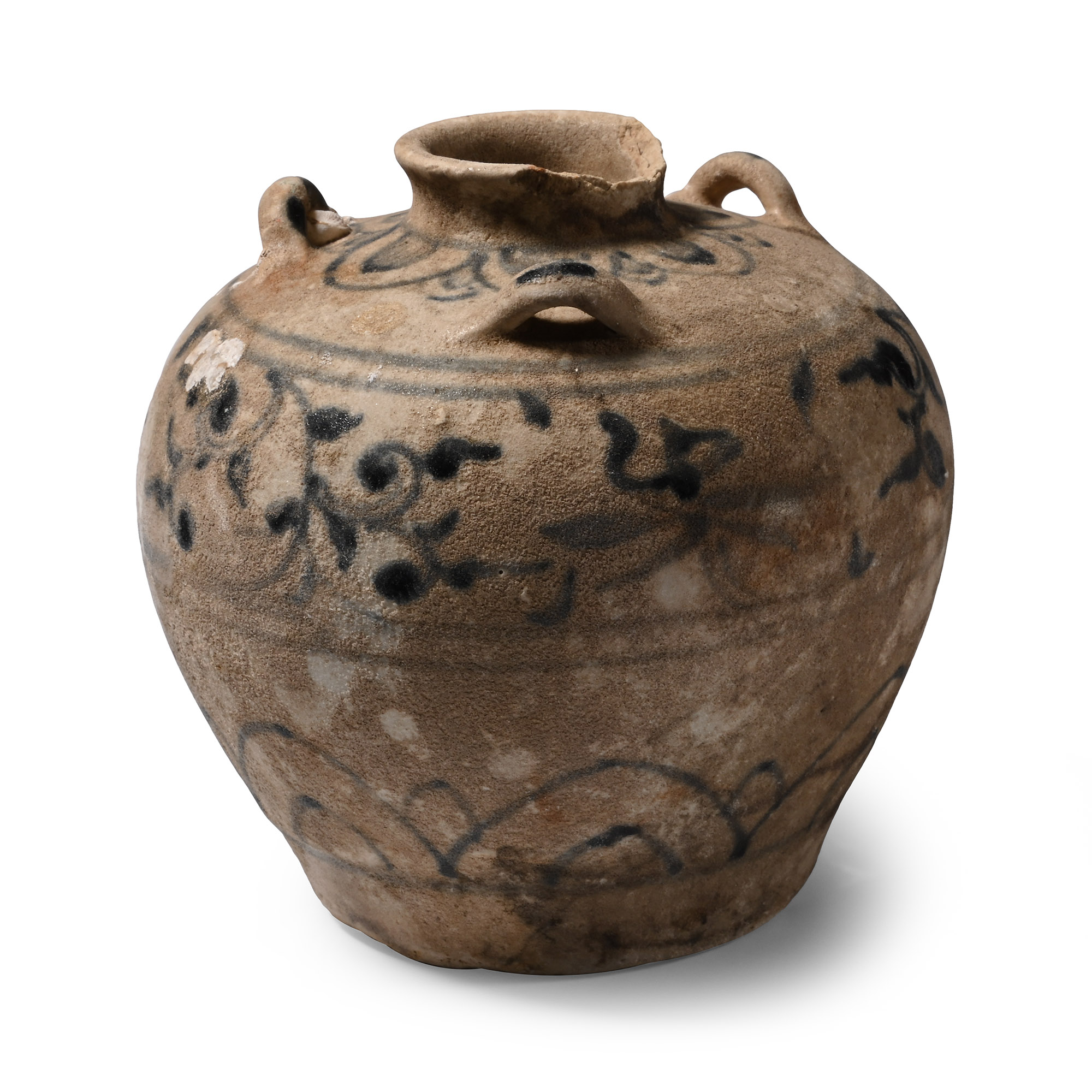 Hoi An Cargo Shipwreck Glazed Blue and White Vase