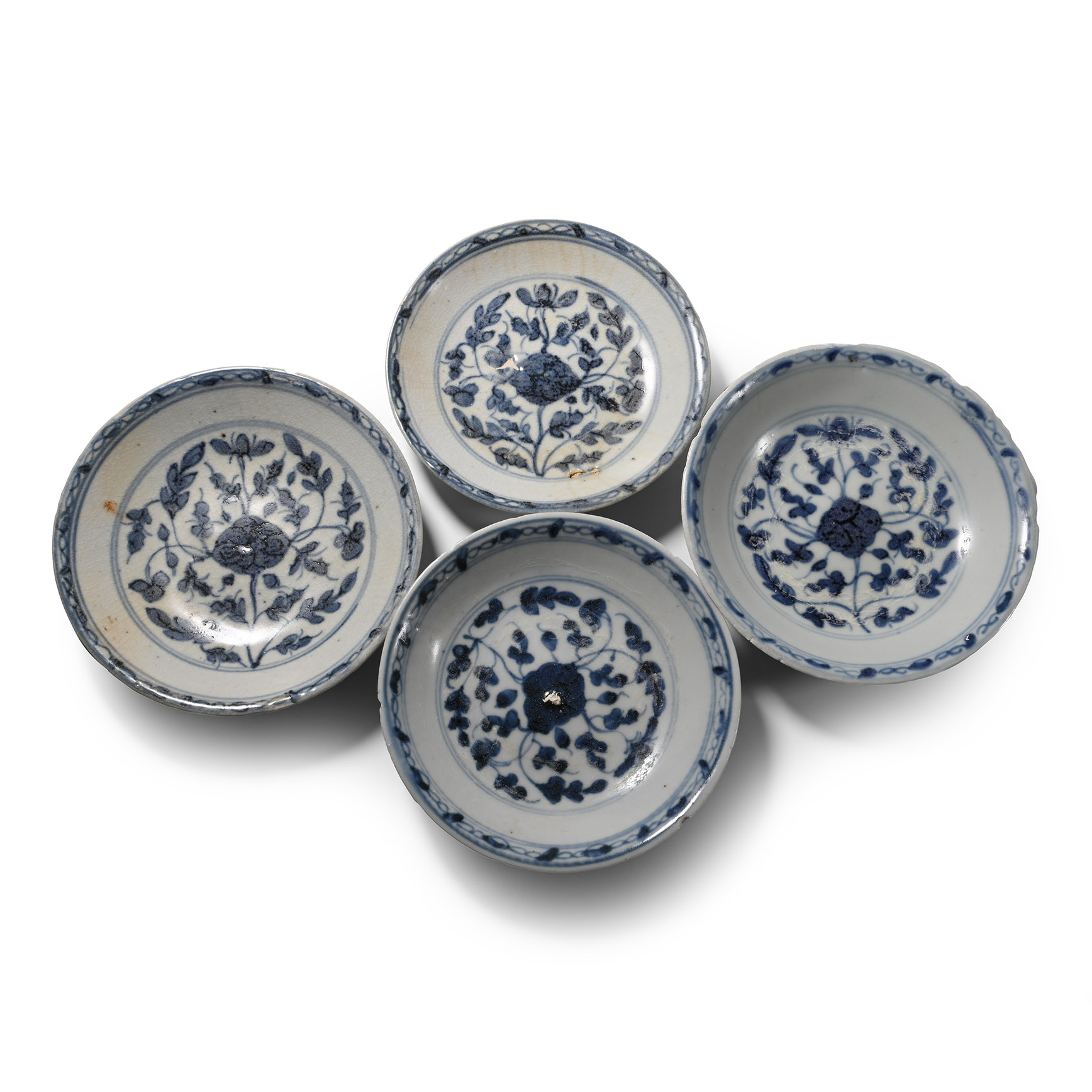 Tek Sing Treasure Shipwreck Glazed Blue and White Plate Set
