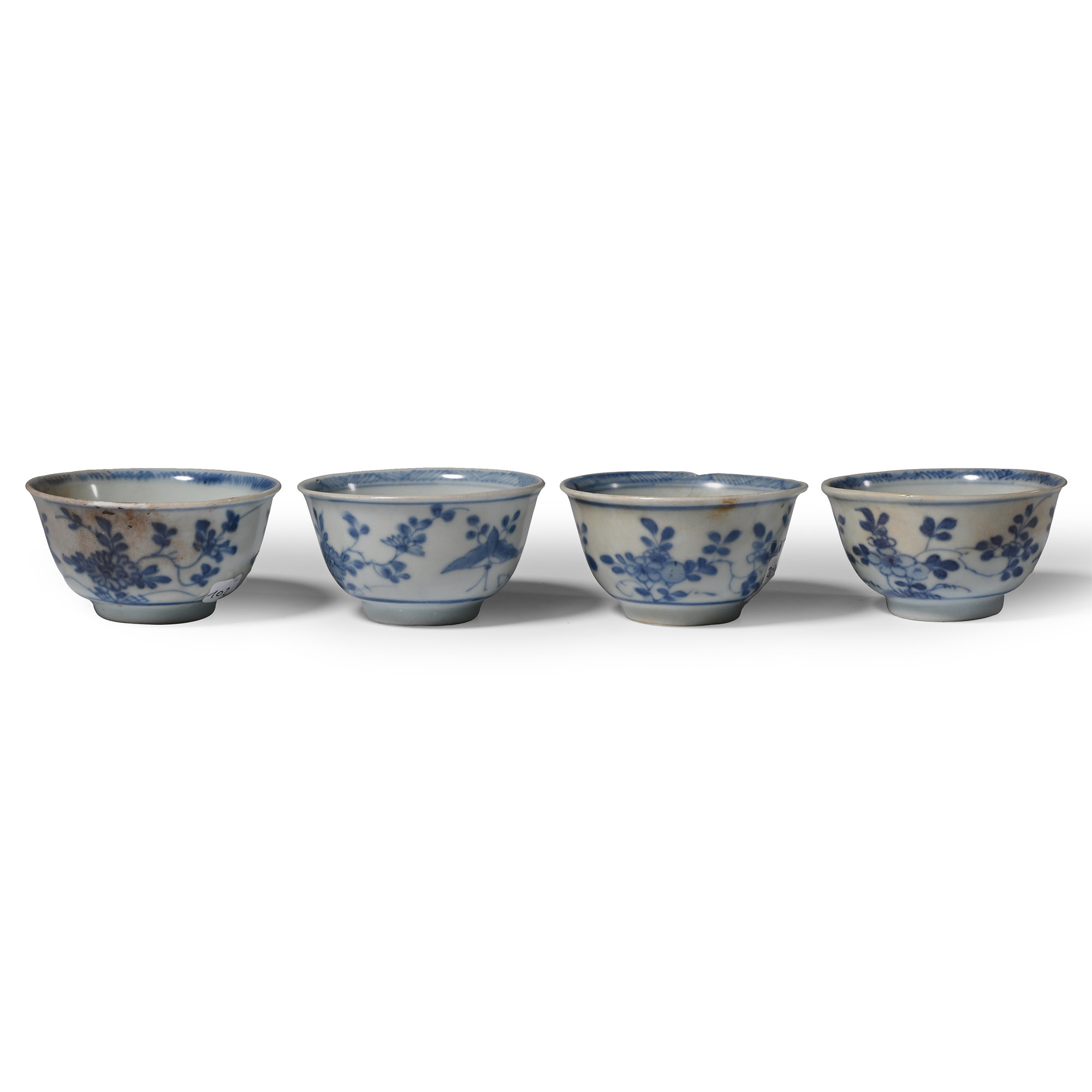 Ca Mau Cargo Shipwreck Glazed Blue and White Tea Bowl Set