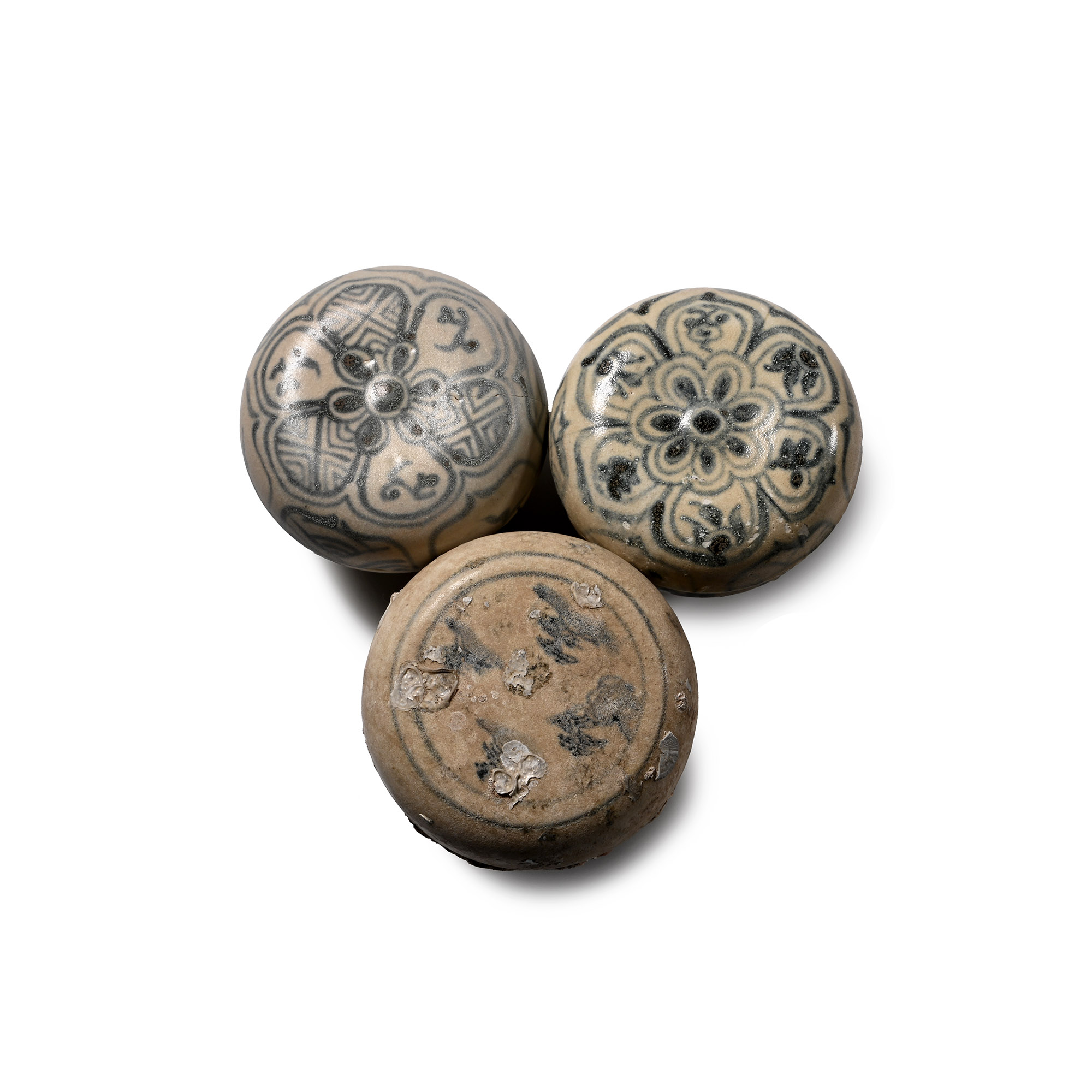 Hoi An Cargo Shipwreck Glazed Blue and White Lidded Box Collection