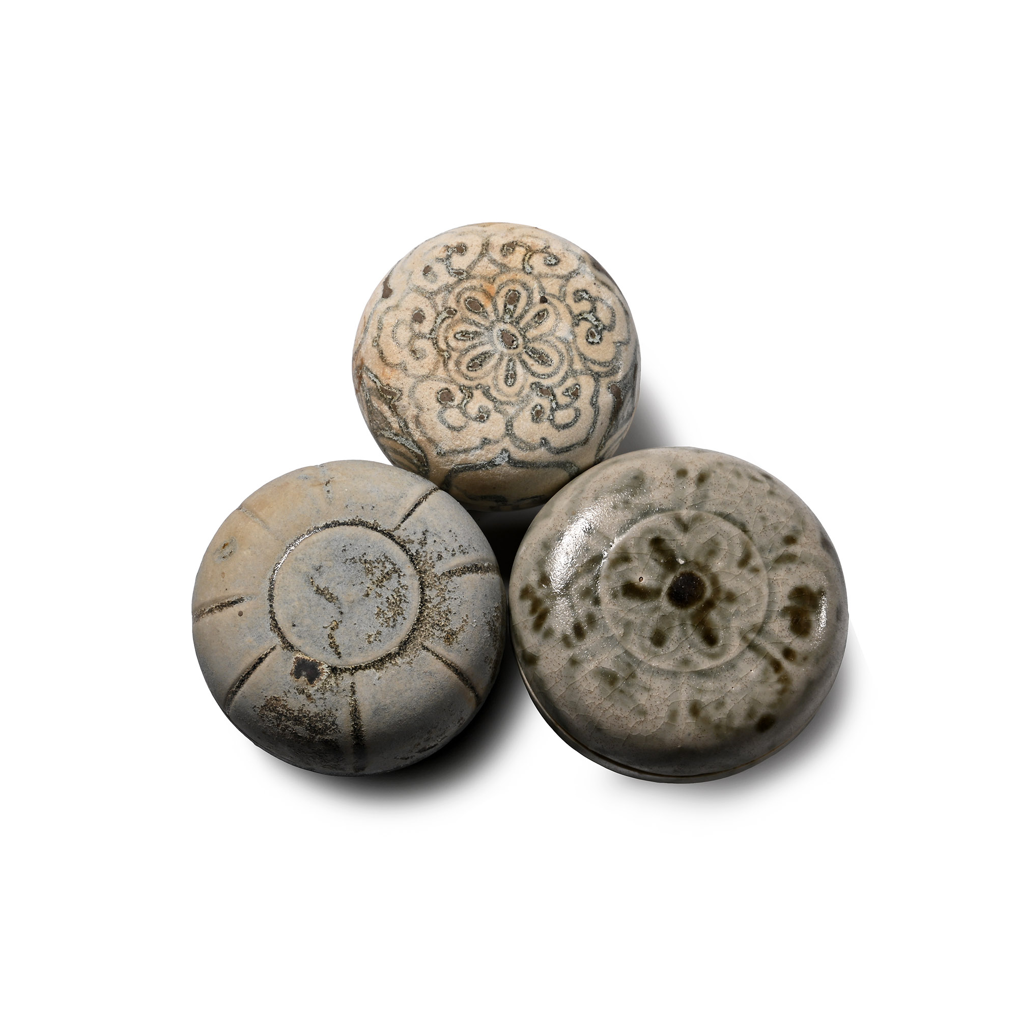 Hoi An Cargo Shipwreck Glazed Blue and White Lidded Box Collection