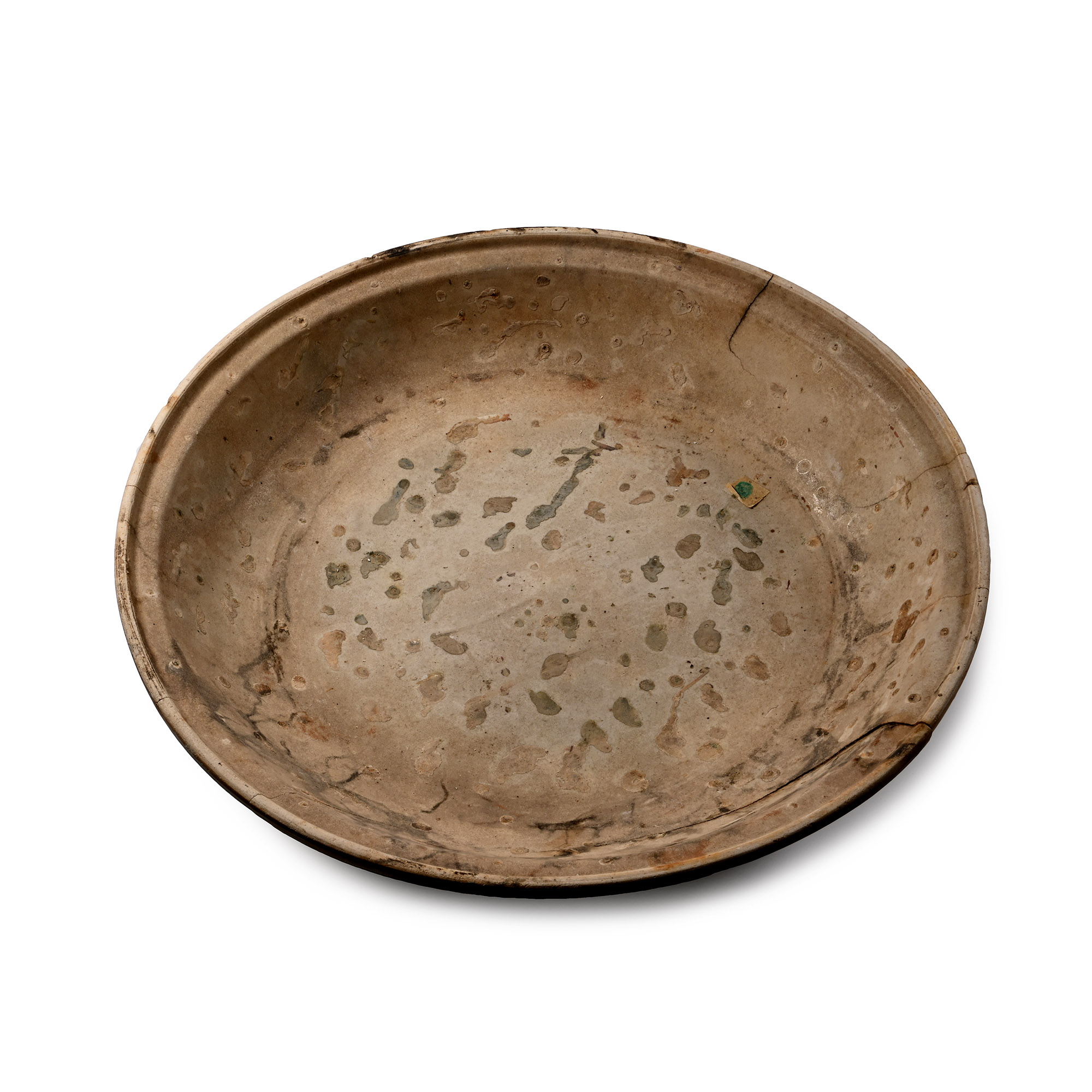 Massive Hoi An Cargo Shipwreck Glazed Polychrome Charger