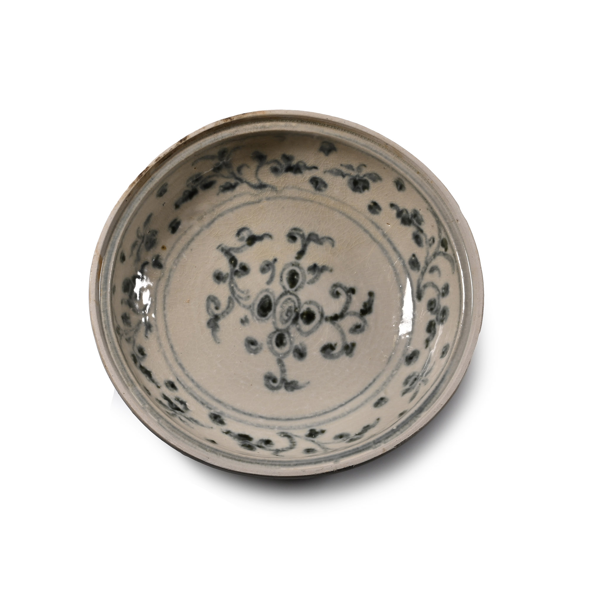Hoi An Cargo Shipwreck Glazed Blue and White Plate