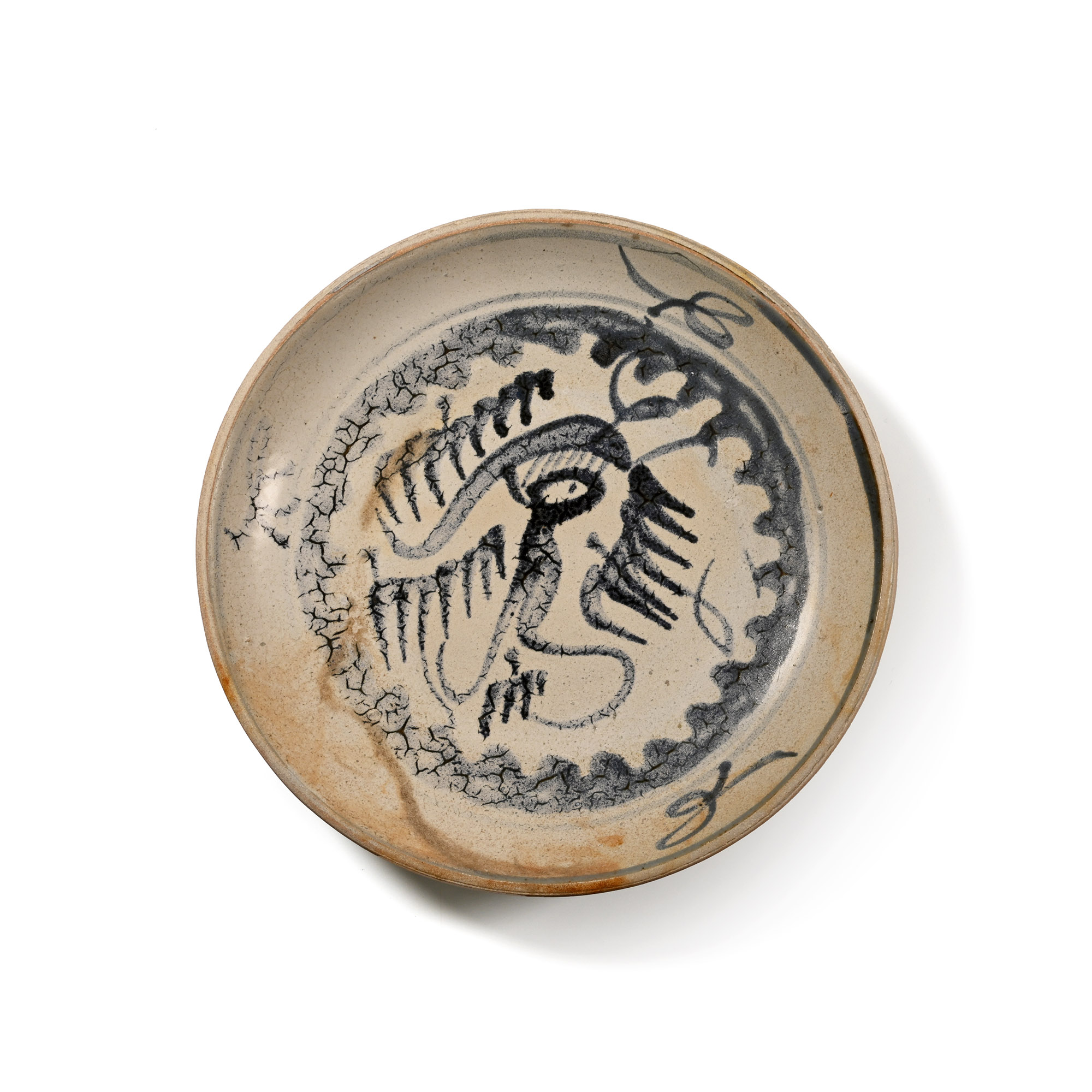 Tek Sing Treasure Shipwreck Glazed Blue and White Plate