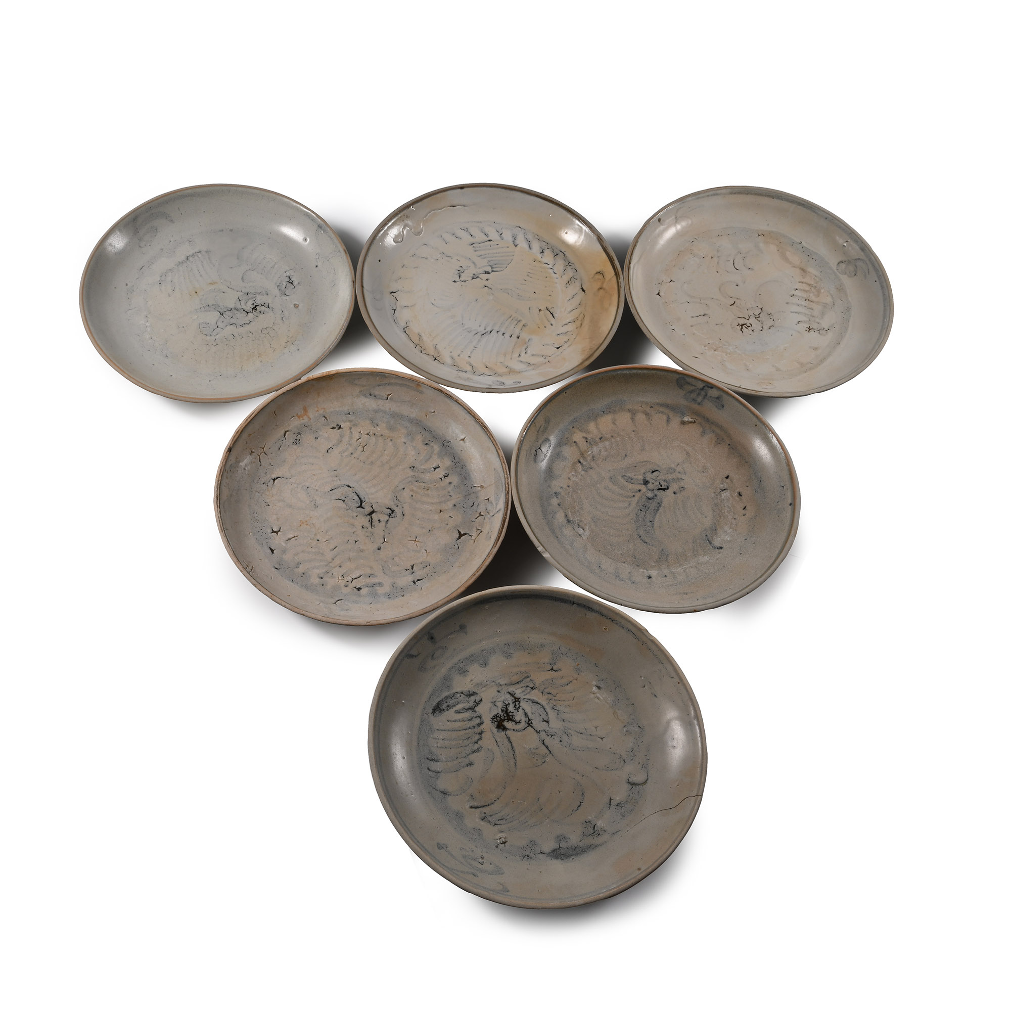 Tek Sing Treasure Shipwreck Glazed Blue and White Plate Set