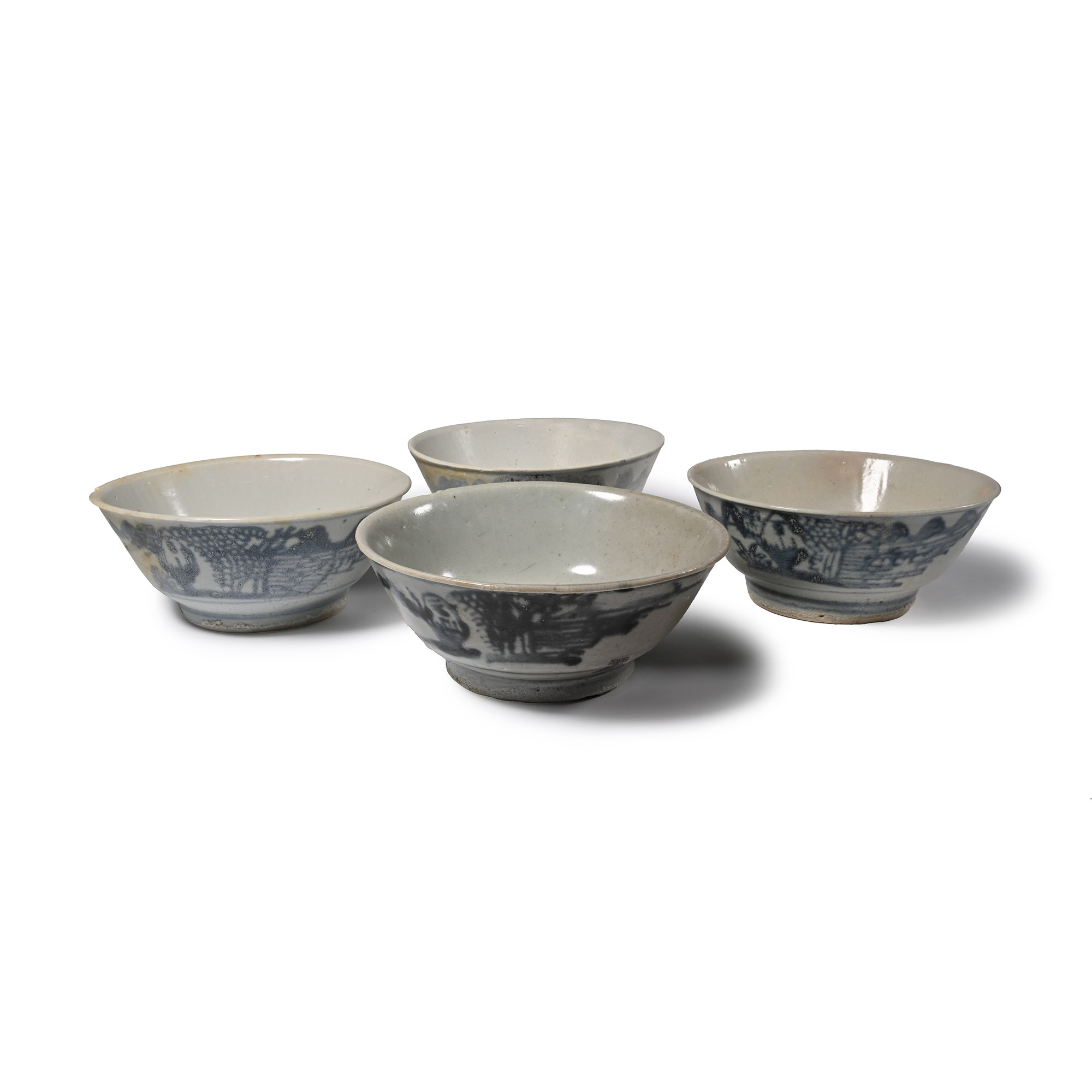 Tek Sing Treasure Shipwreck Glazed Blue and White Bowl Set